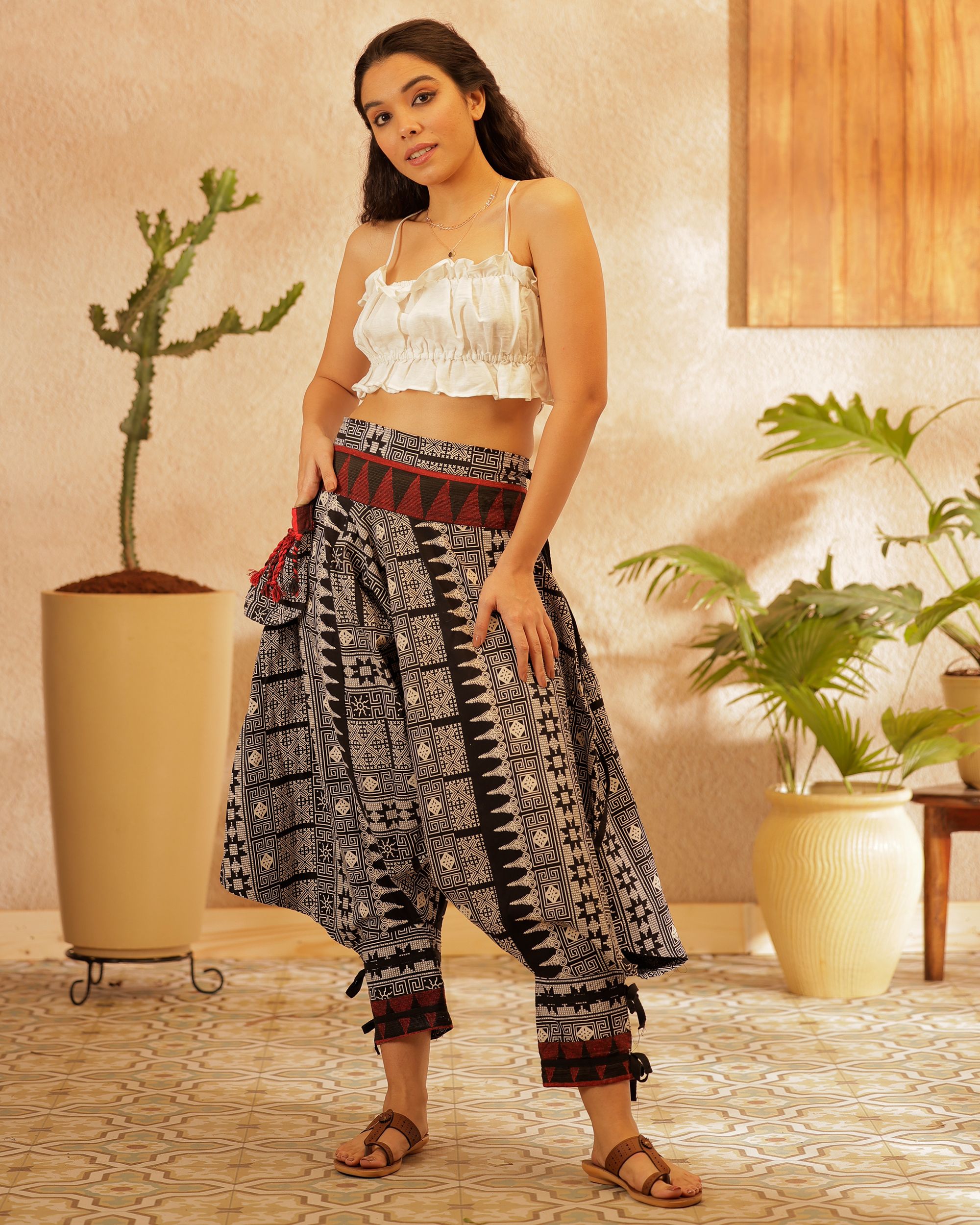 stand out Printed Cotton Women Harem Pants-picture-26