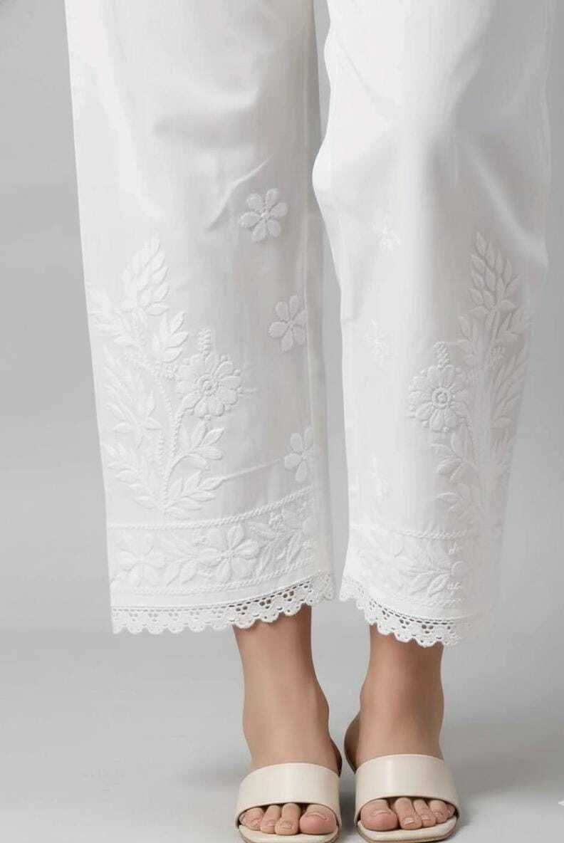 xshe lucknowi chiknakari Embroidered Cotton Women Harem Pants-picture-30