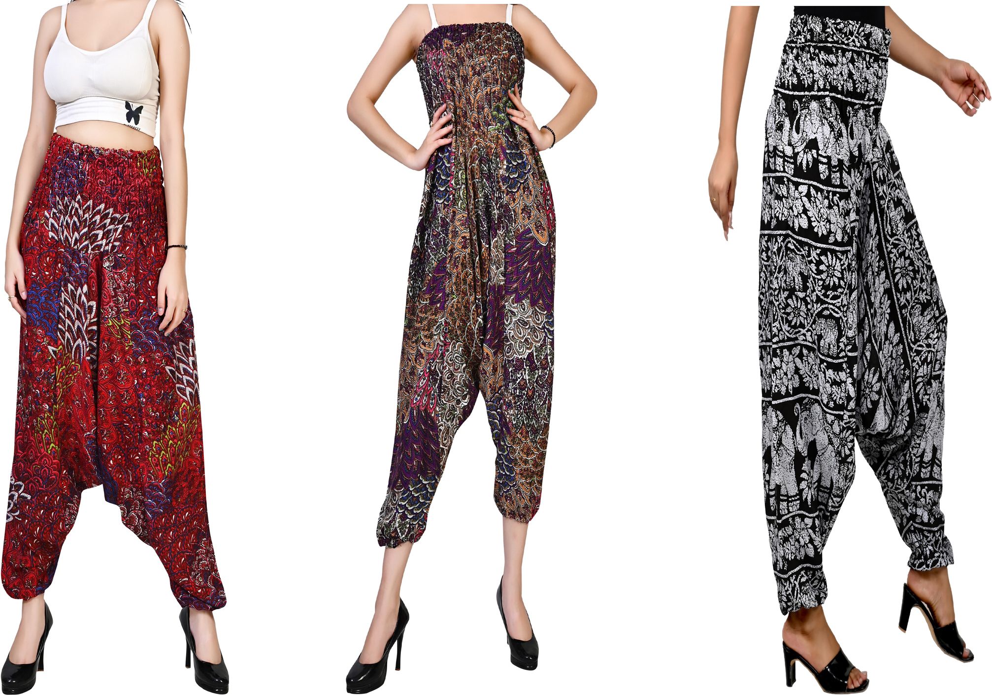 fusfus Printed Rayon, Cotton Women Harem Pants-picture-10