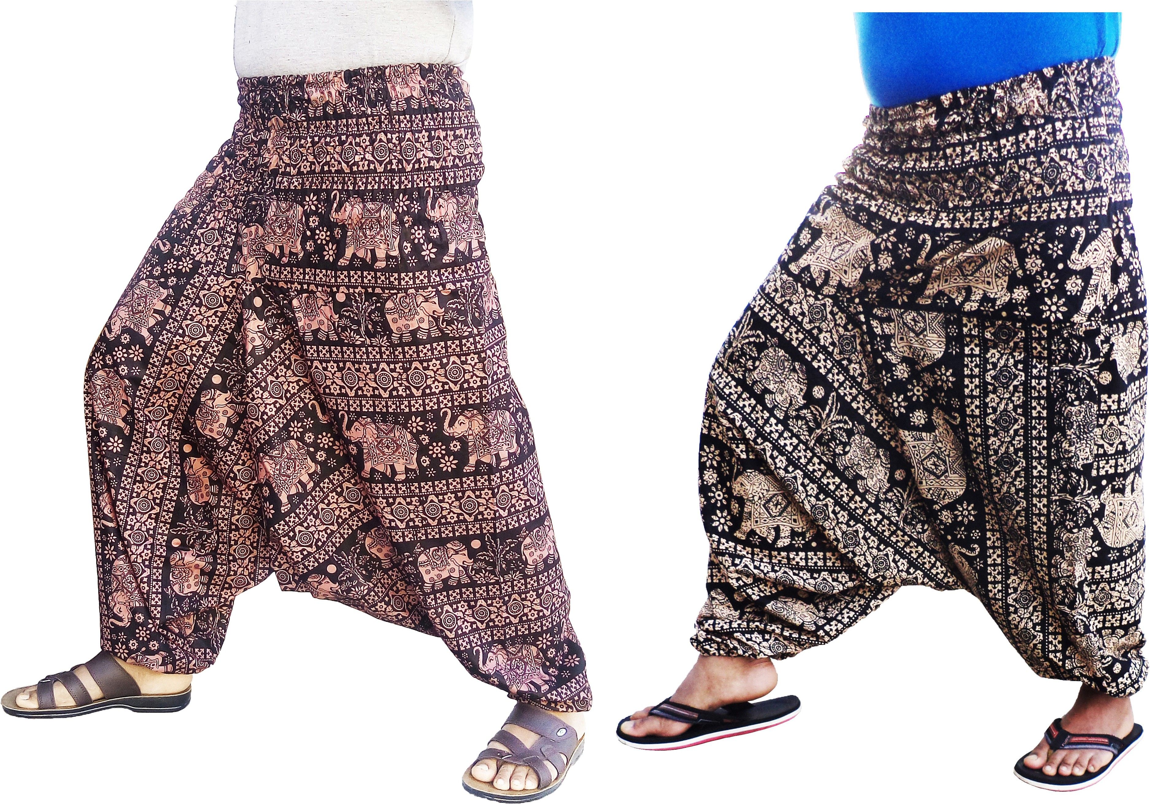 Animal Print Cotton Men Harem Pants-image-44
