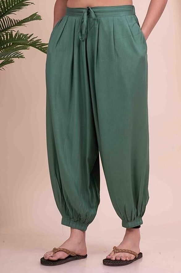 atriyo Solid Cotton Women Harem Pants-picture-7