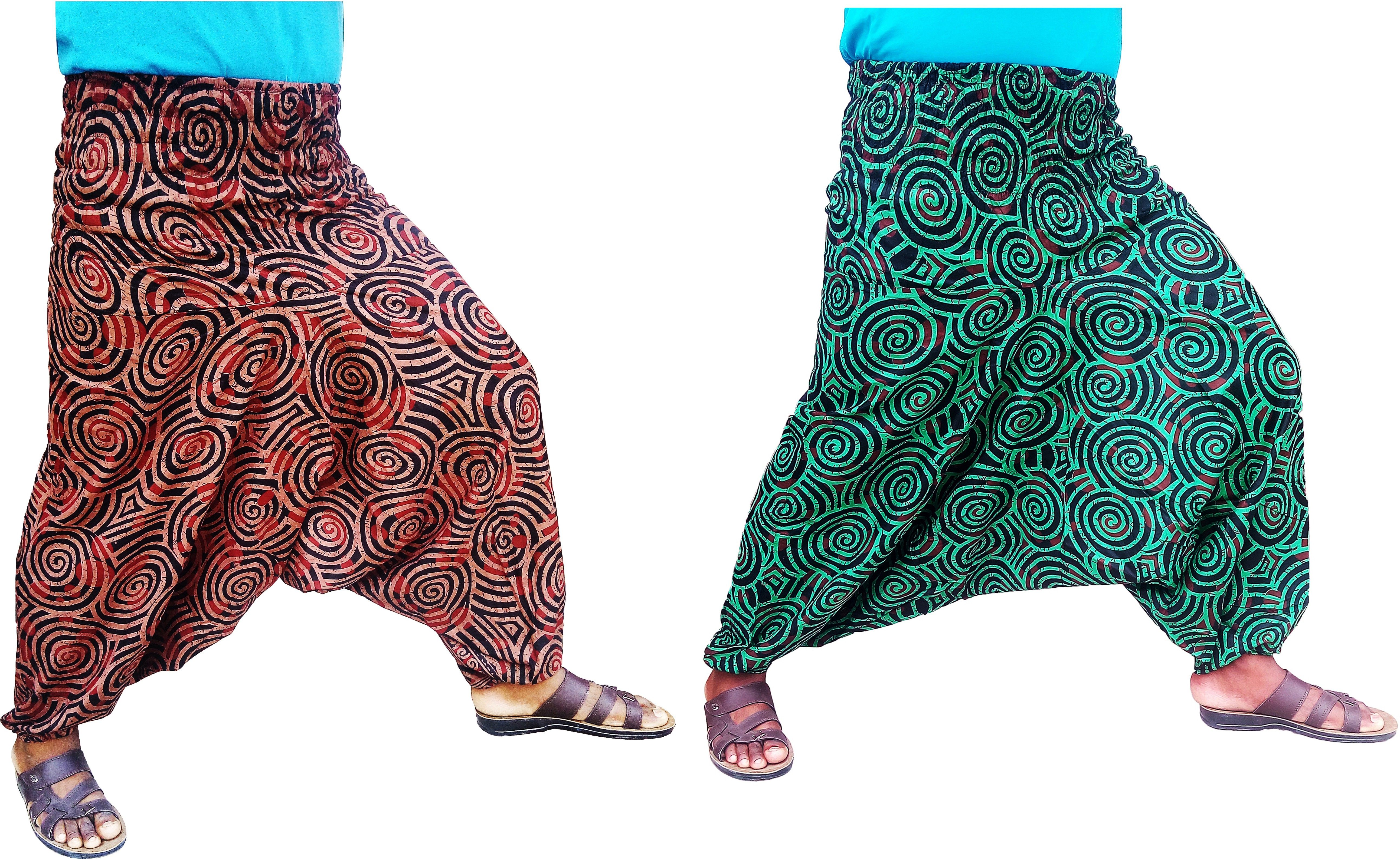 icare Printed Cotton Men Harem Pants-picture-27
