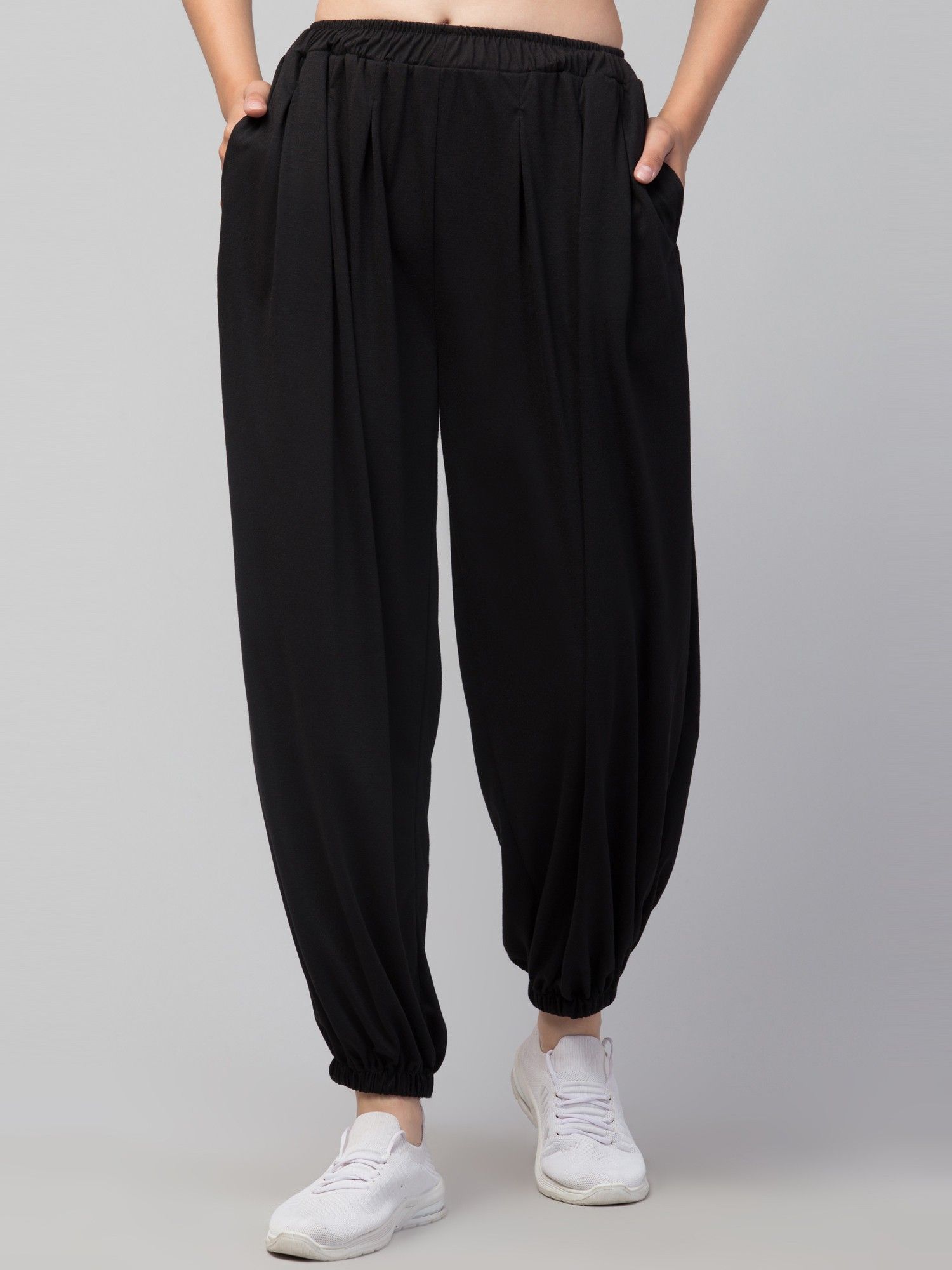 Solid Viscose Women Harem Pants
