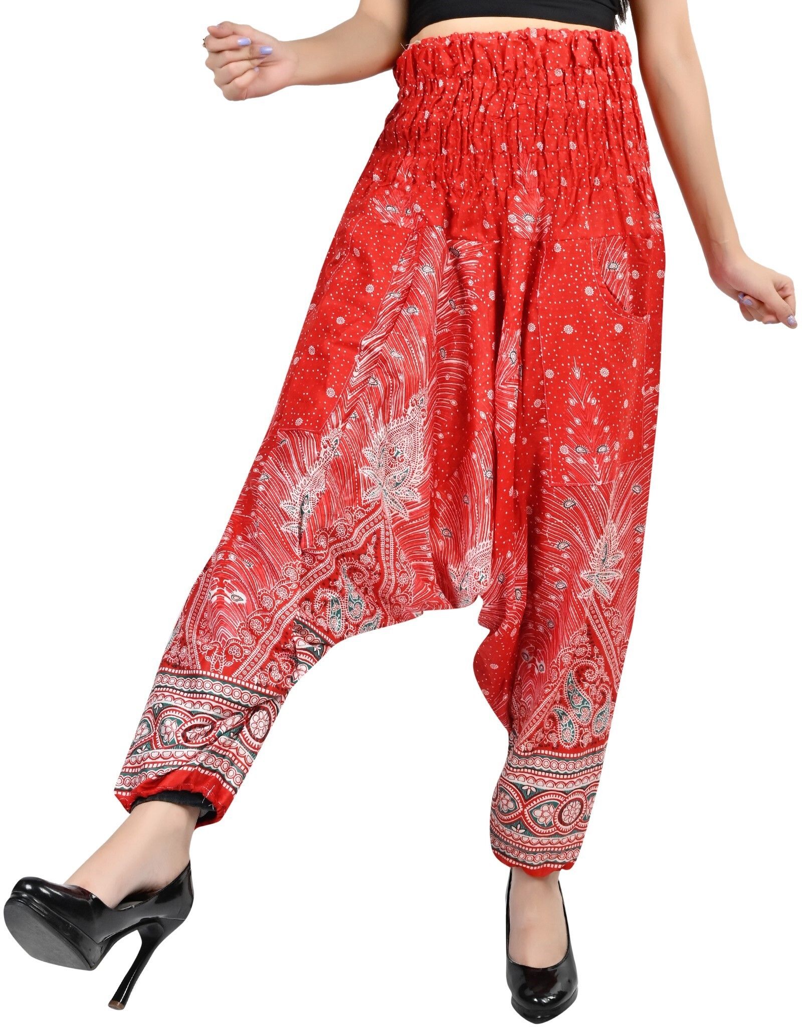 letz dezine Printed Rayon Women Harem Pants-picture-23