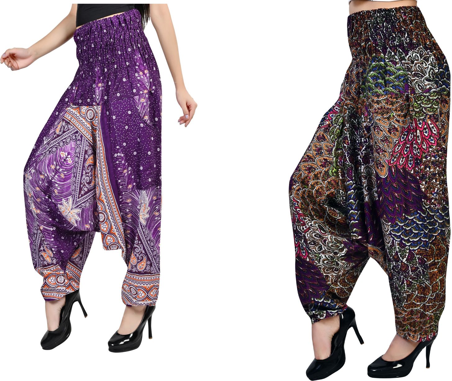 narnari Printed Pure Crepe Women Harem Pants-picture-18