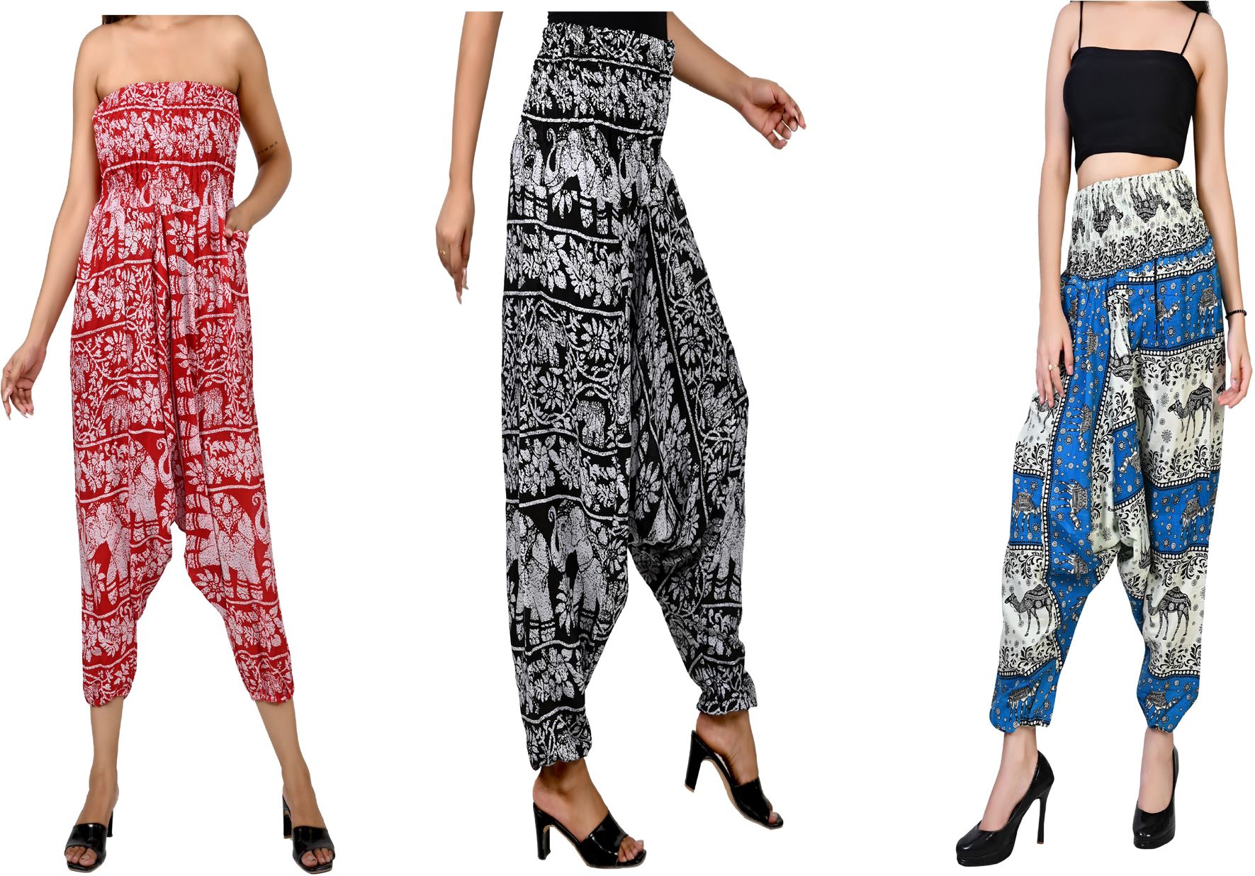 fusfus Printed Rayon, Cotton Women Harem Pants-picture-15