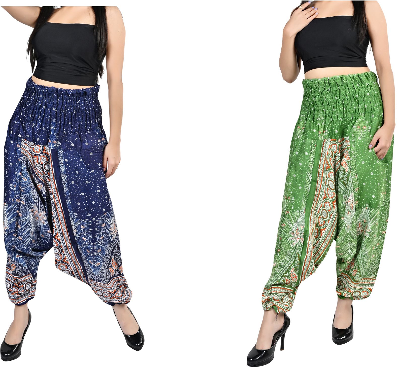 fusfus Printed Rayon, Cotton Women Harem Pants-picture-18