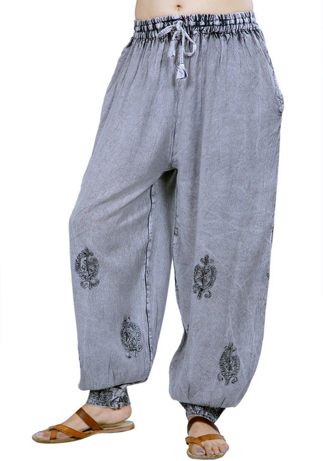purpura Embroidered Viscose Women Harem Pants-picture-16