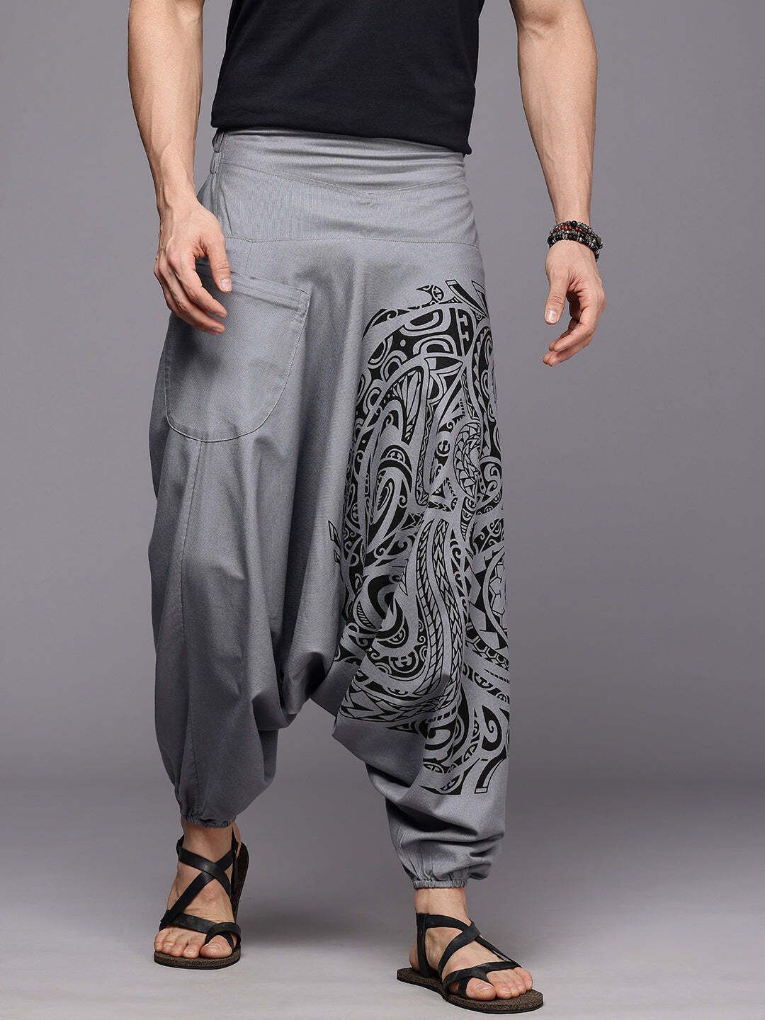 the veshti company Printed Cotton Men Harem Pants-picture-23