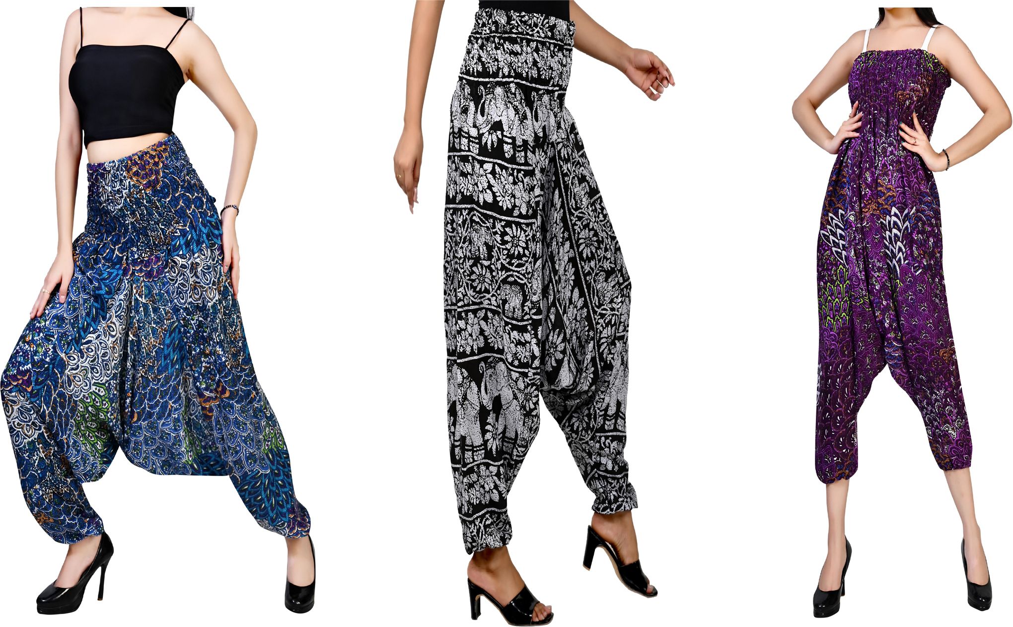 fusfus Printed Rayon, Cotton Women Harem Pants-picture-46
