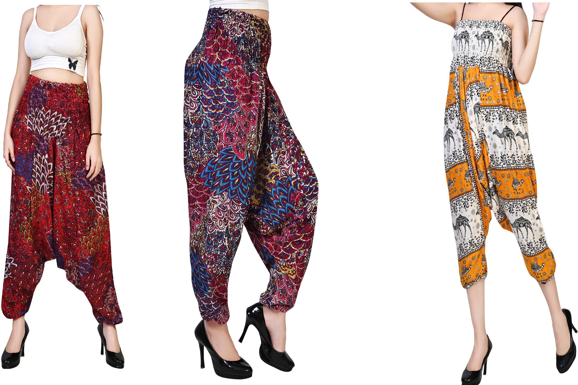 fusfus Printed Rayon, Cotton Women Harem Pants-picture-28