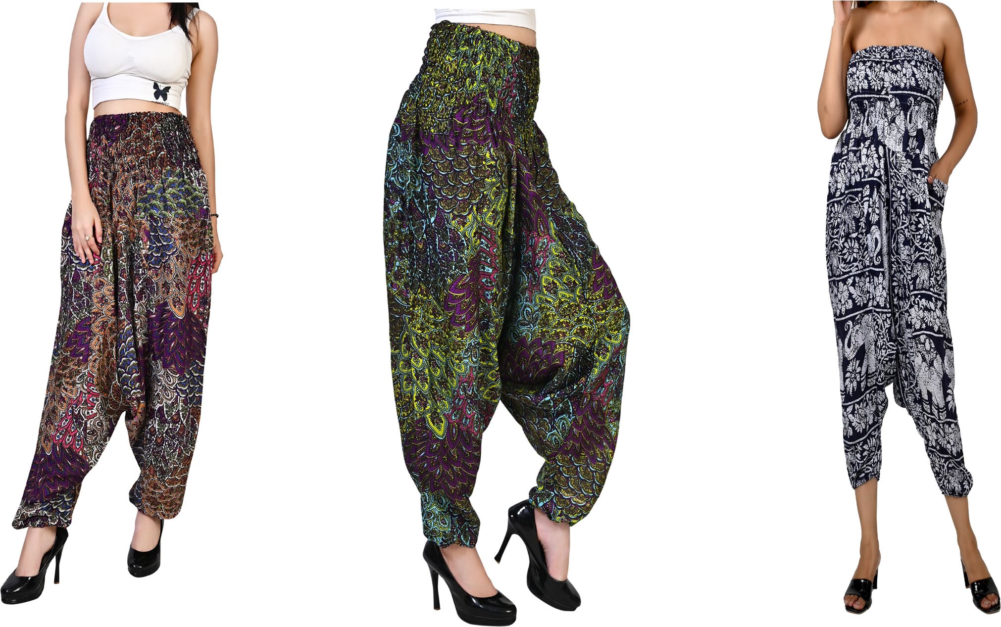 fusfus Printed Rayon, Cotton Women Harem Pants-picture-31