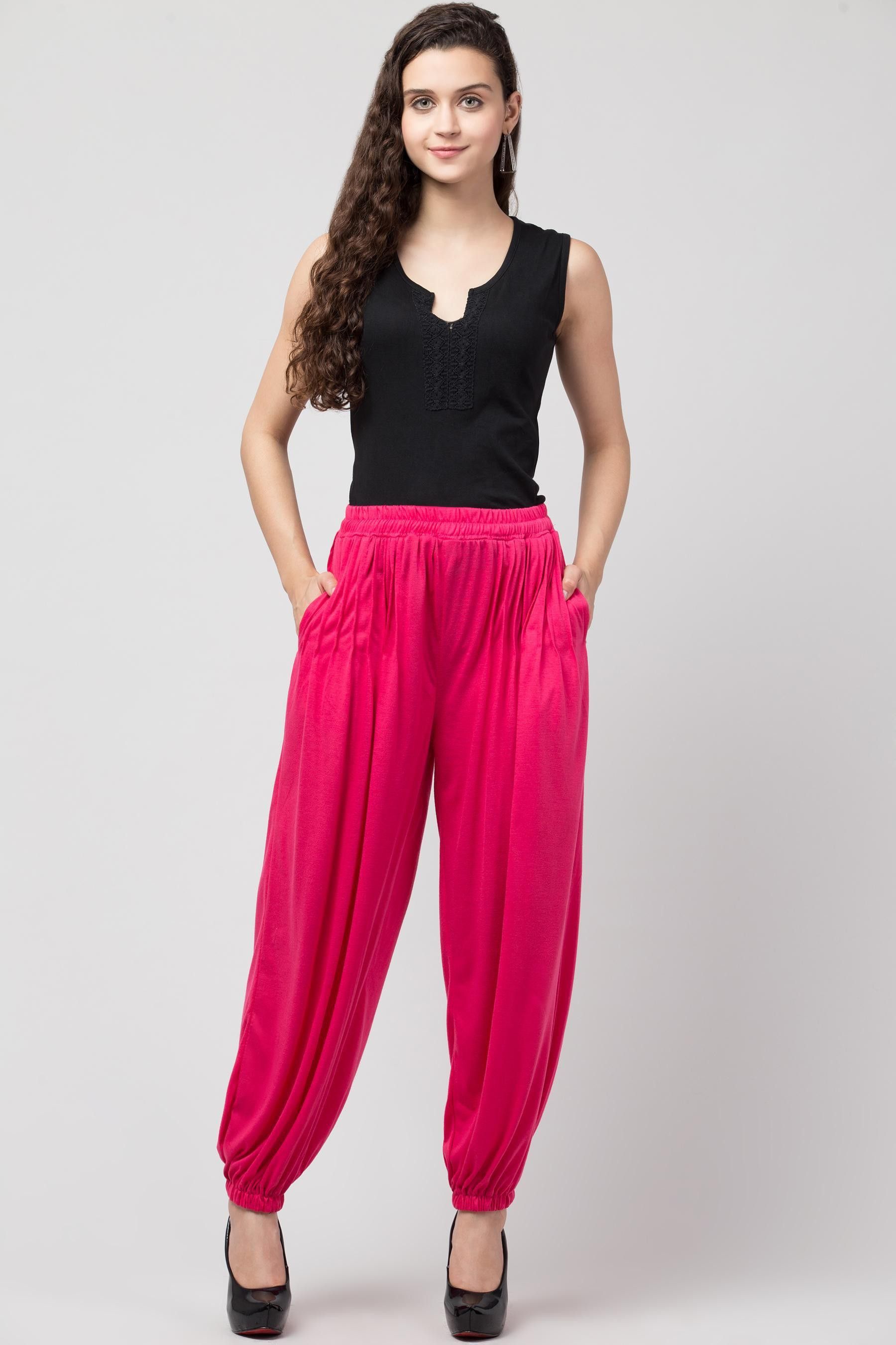 nnifa Solid Viscose Women Harem Pants-picture-14