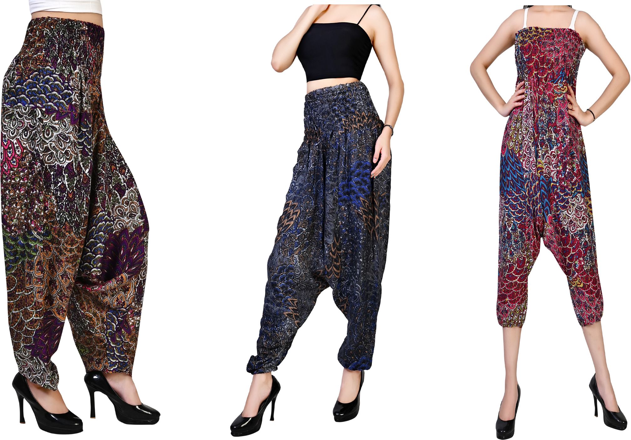 fusfus Printed Rayon, Cotton Women Harem Pants-picture-3