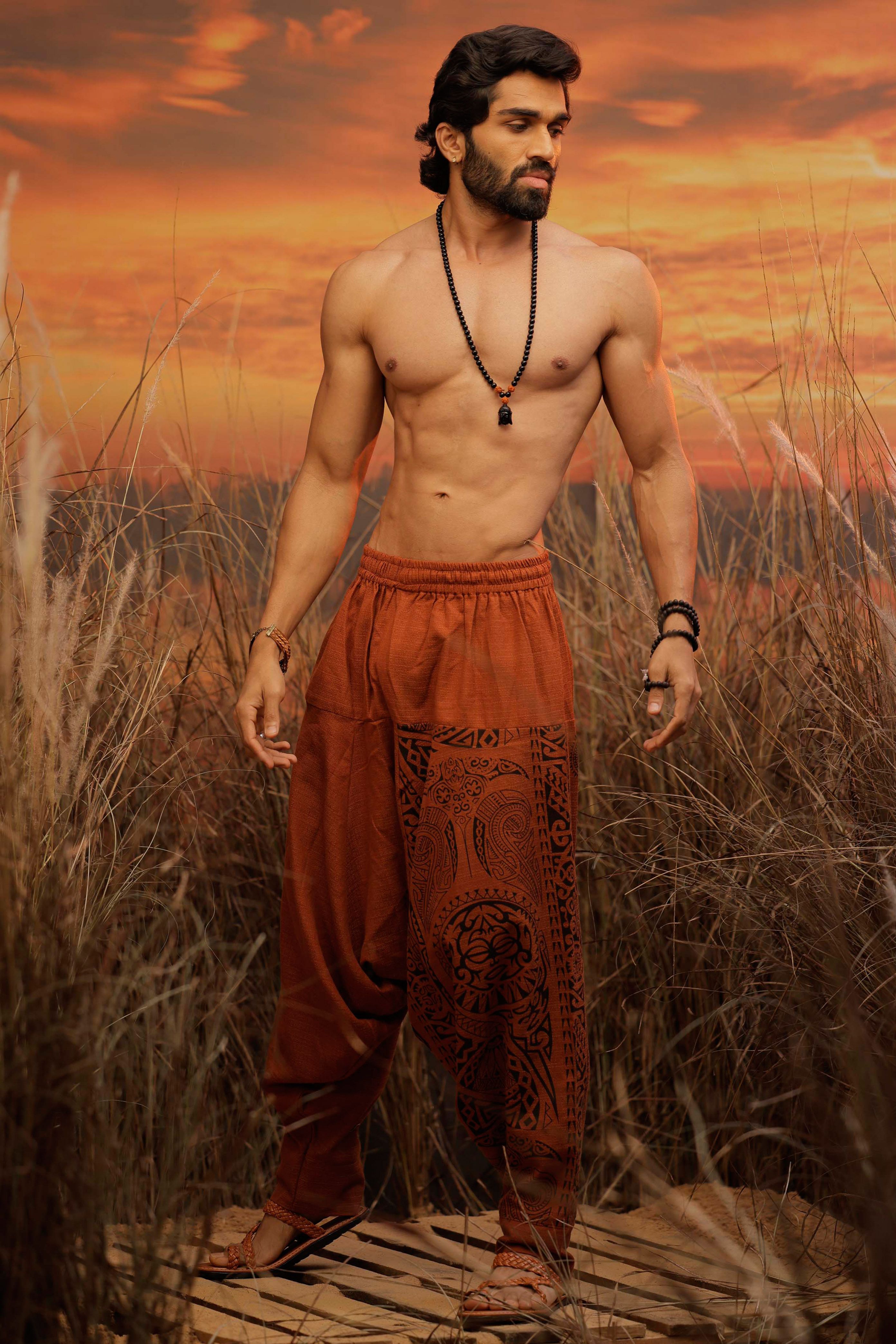 stand out Printed Cotton Men Harem Pants-picture-24