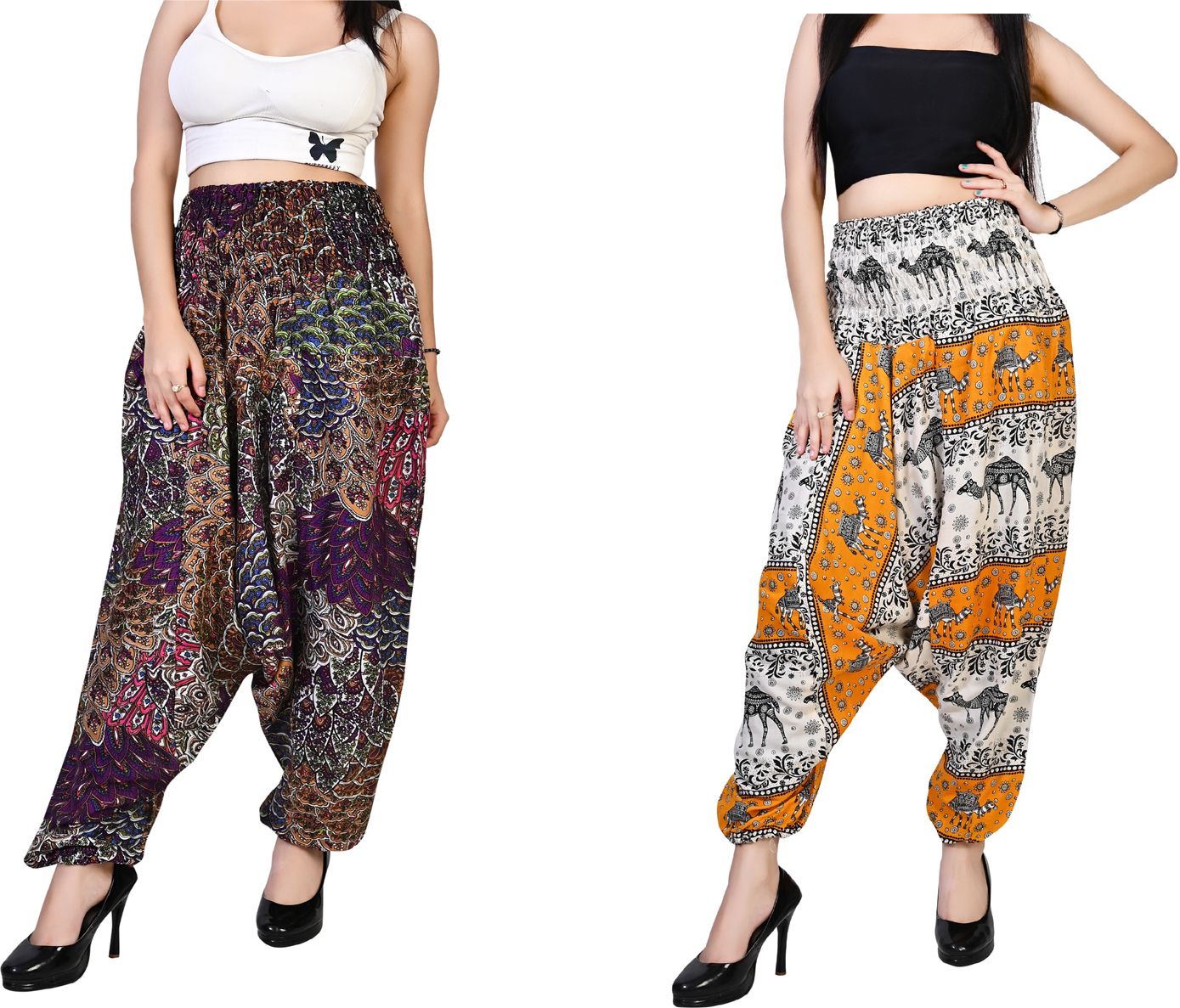 fusfus Printed Rayon Women Harem Pants-picture-20