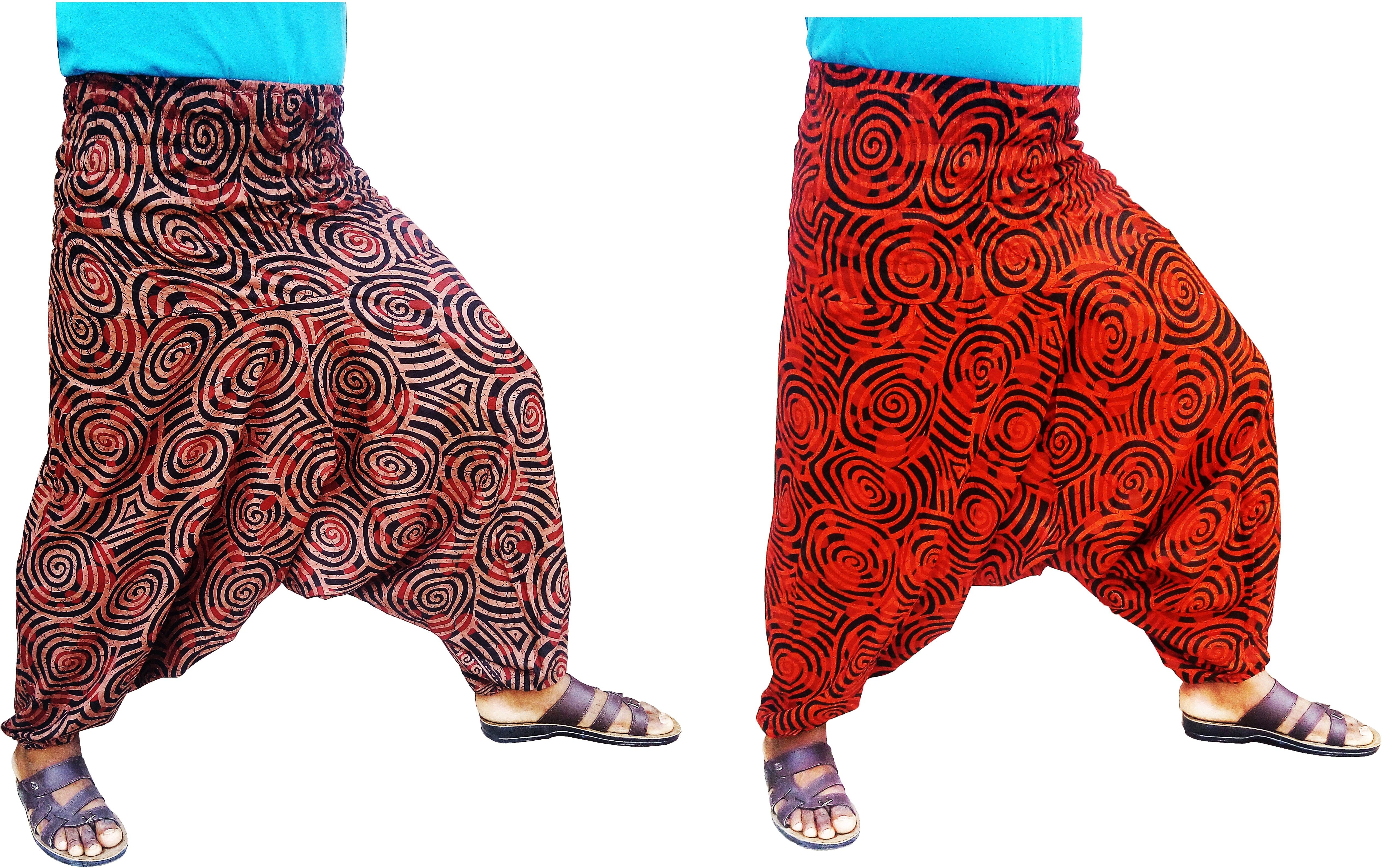 icare Printed Cotton Men Harem Pants-picture-17