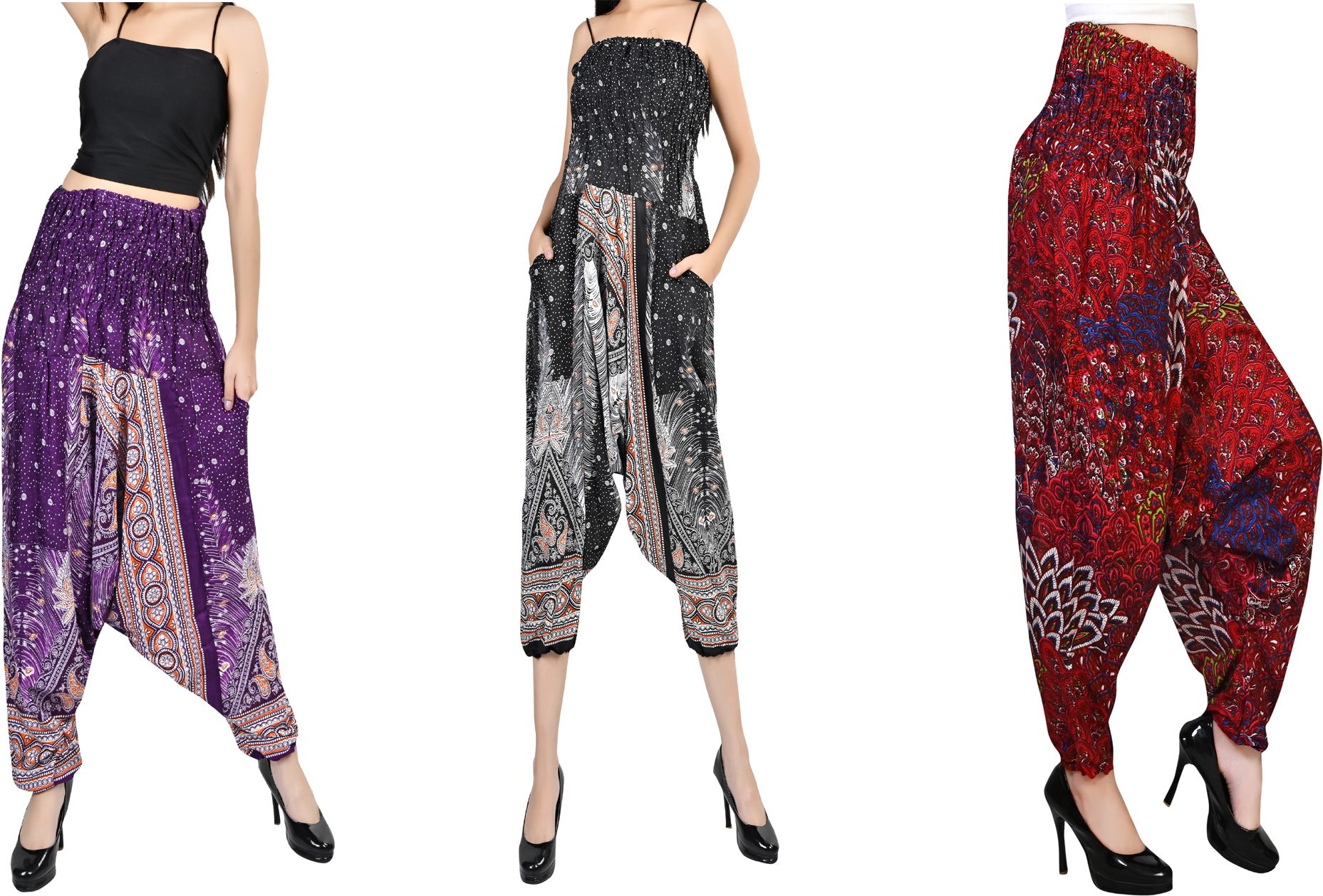 fusfus Printed Rayon, Cotton Women Harem Pants-picture-10