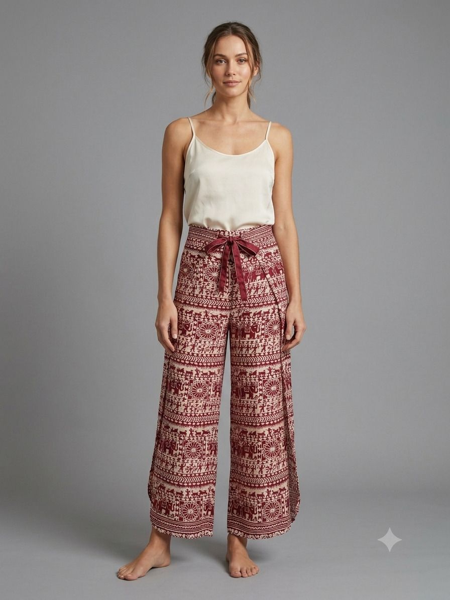aartiallinone Animal Print Pure Crepe Women Harem Pants-picture-29