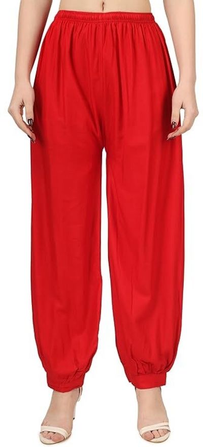 Solid Cotton Women Harem Pants-image-11