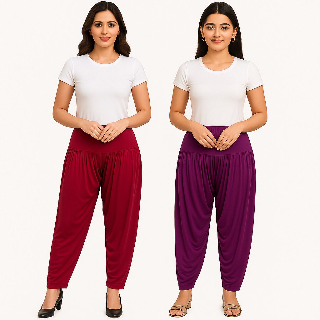 cozyplay Solid Viscose Women Harem Pants-picture-11