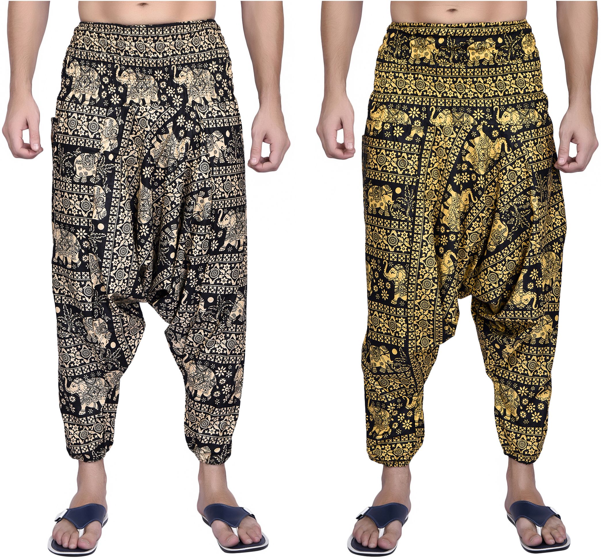 viku Printed Cotton Men Harem Pants-picture-29