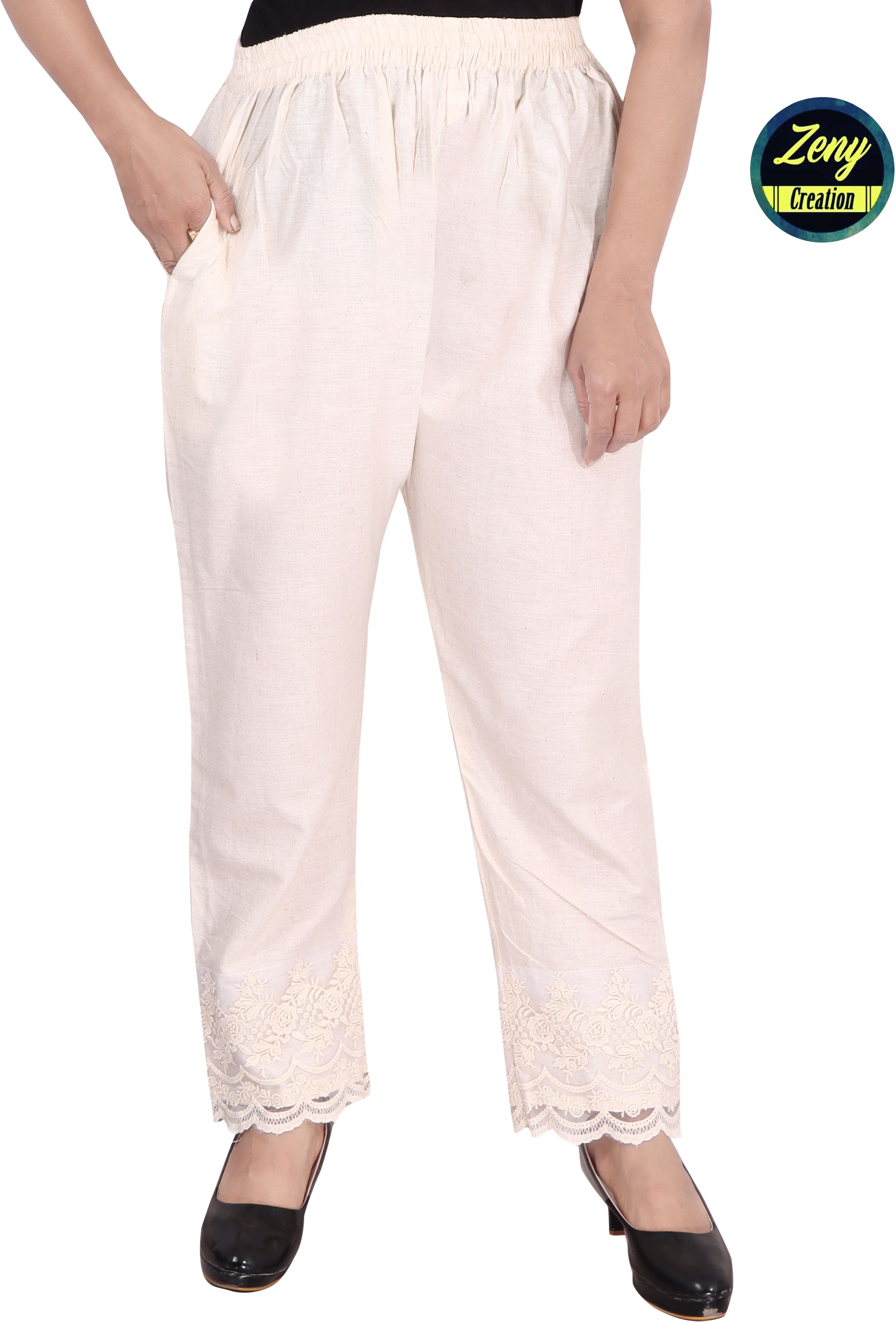 Self Design Khadi Women Harem Pants-image-41