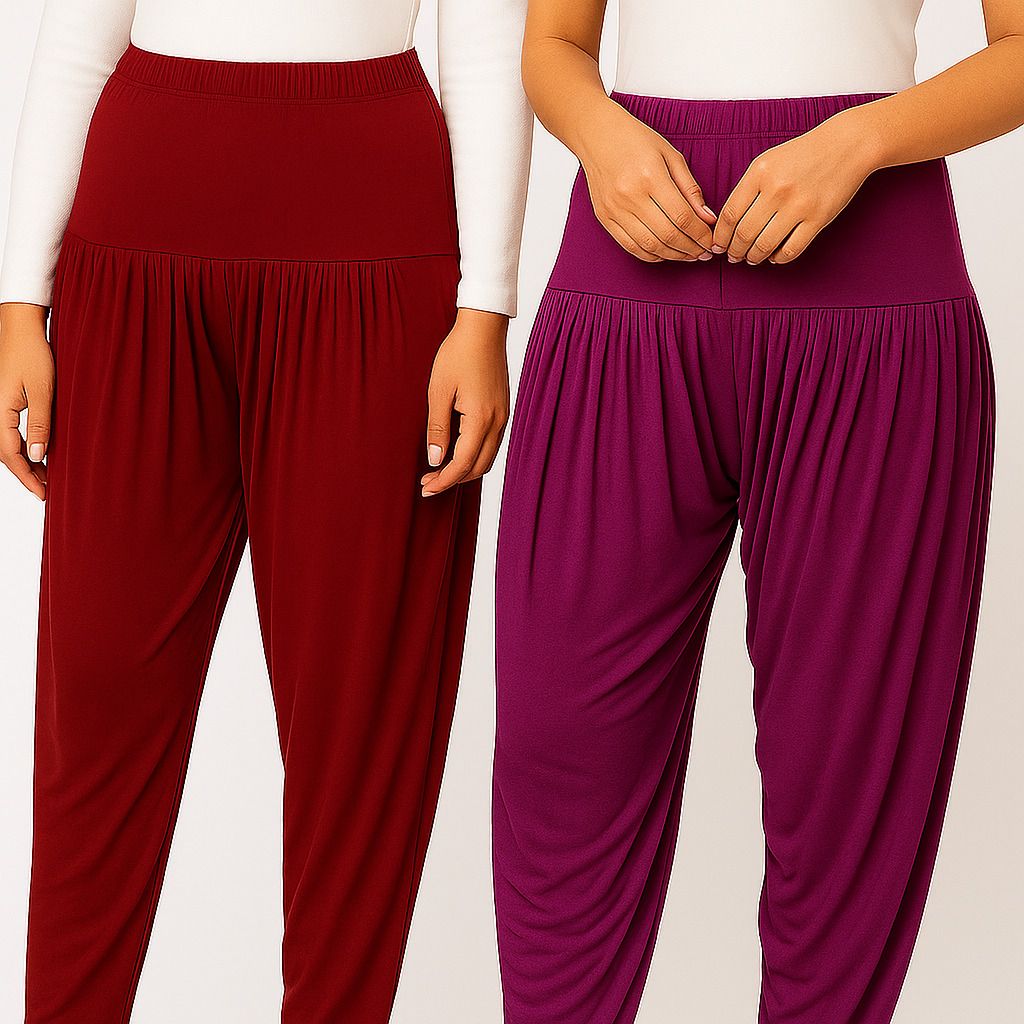 cozyplay Solid Viscose Women Harem Pants-picture-17