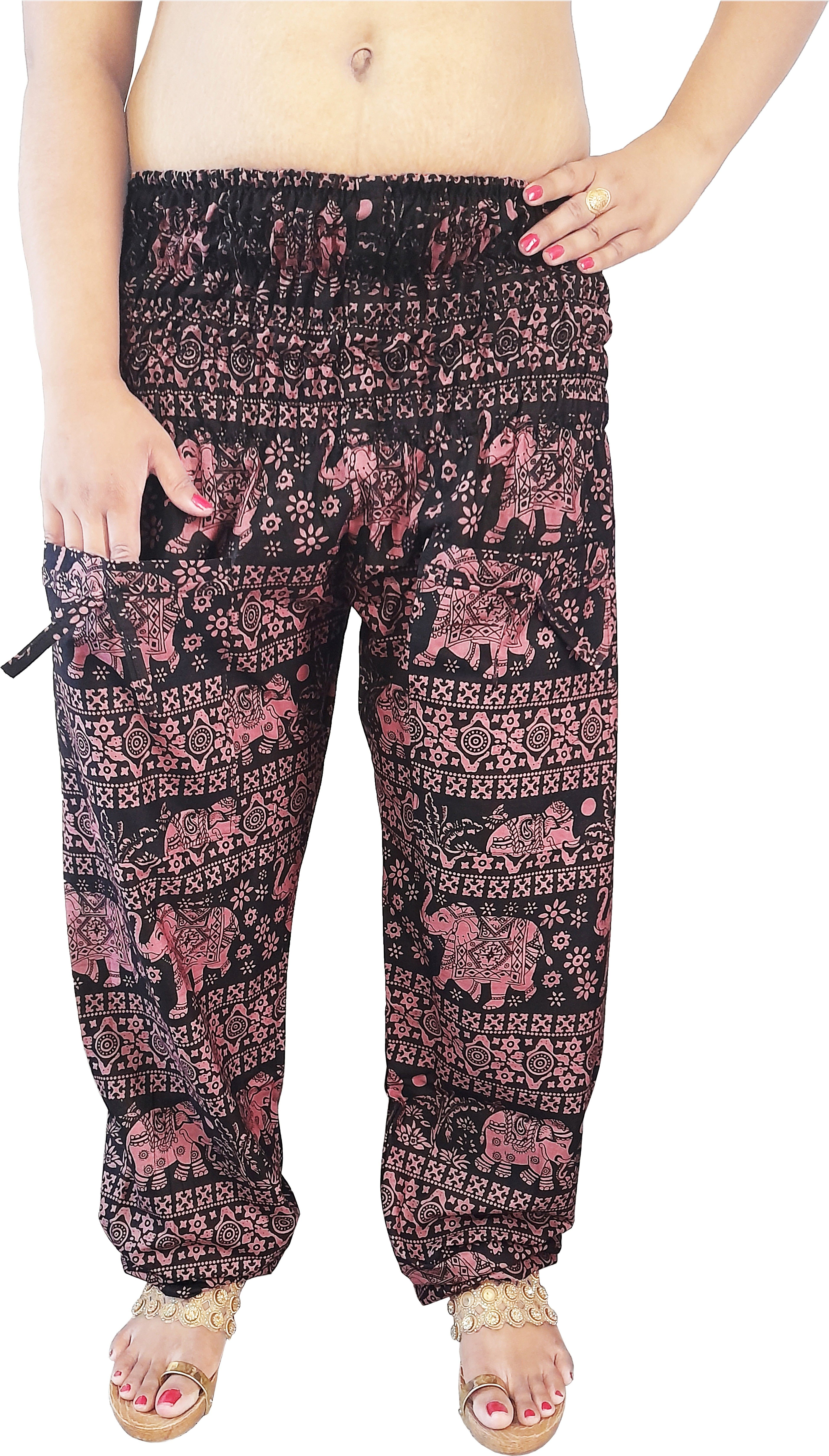 icare Printed Cotton Women Harem Pants-picture-10
