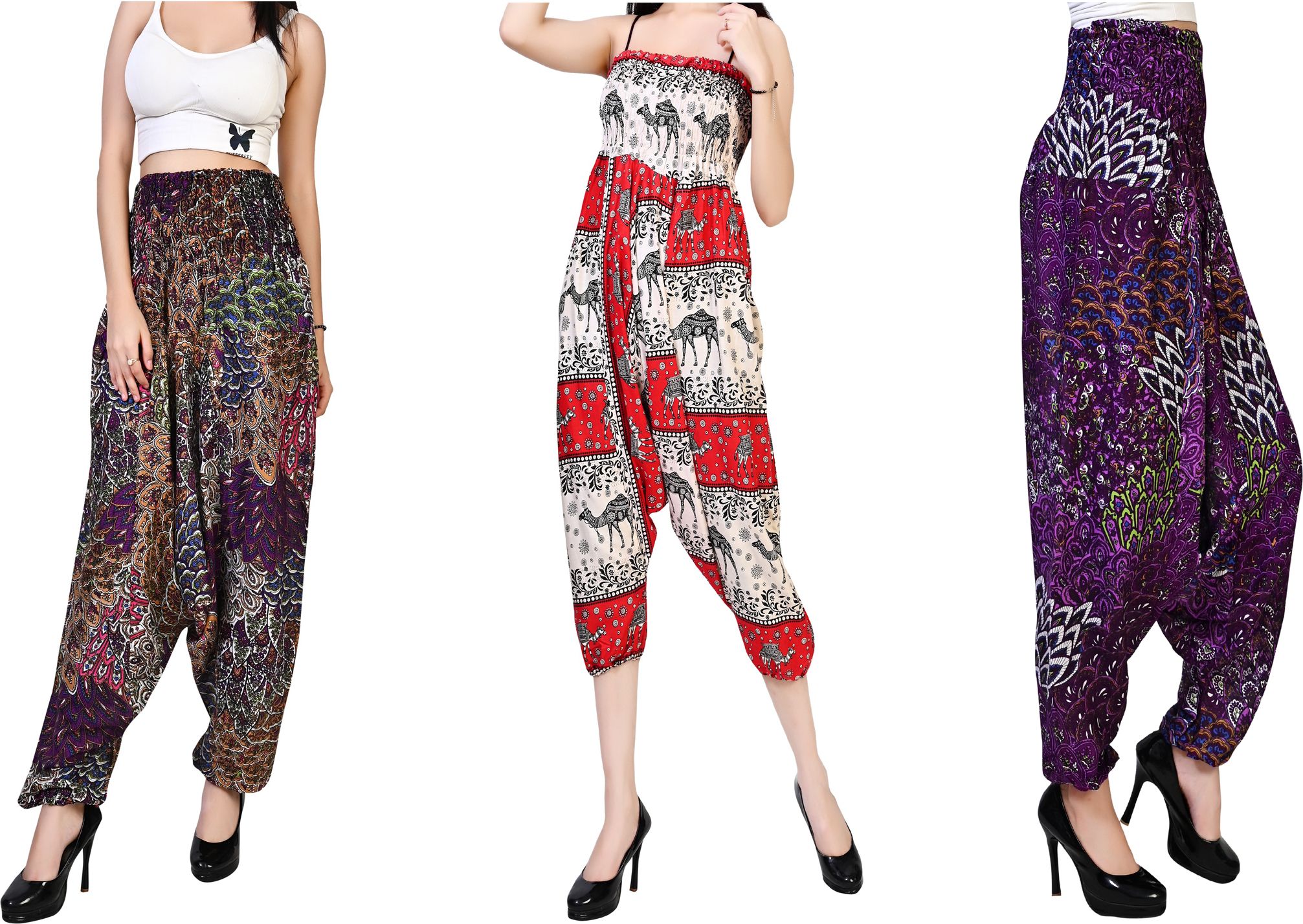 fusfus Printed Rayon, Cotton Women Harem Pants-picture-22
