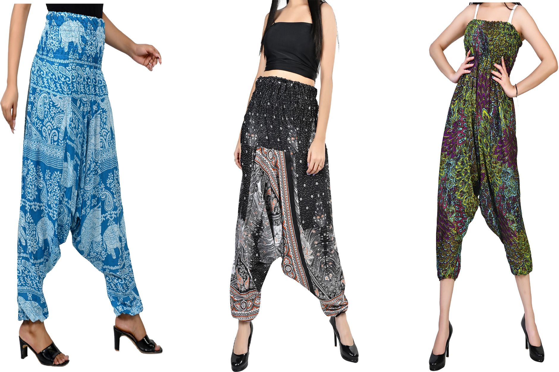 fusfus Printed Rayon, Cotton Women Harem Pants-picture-15