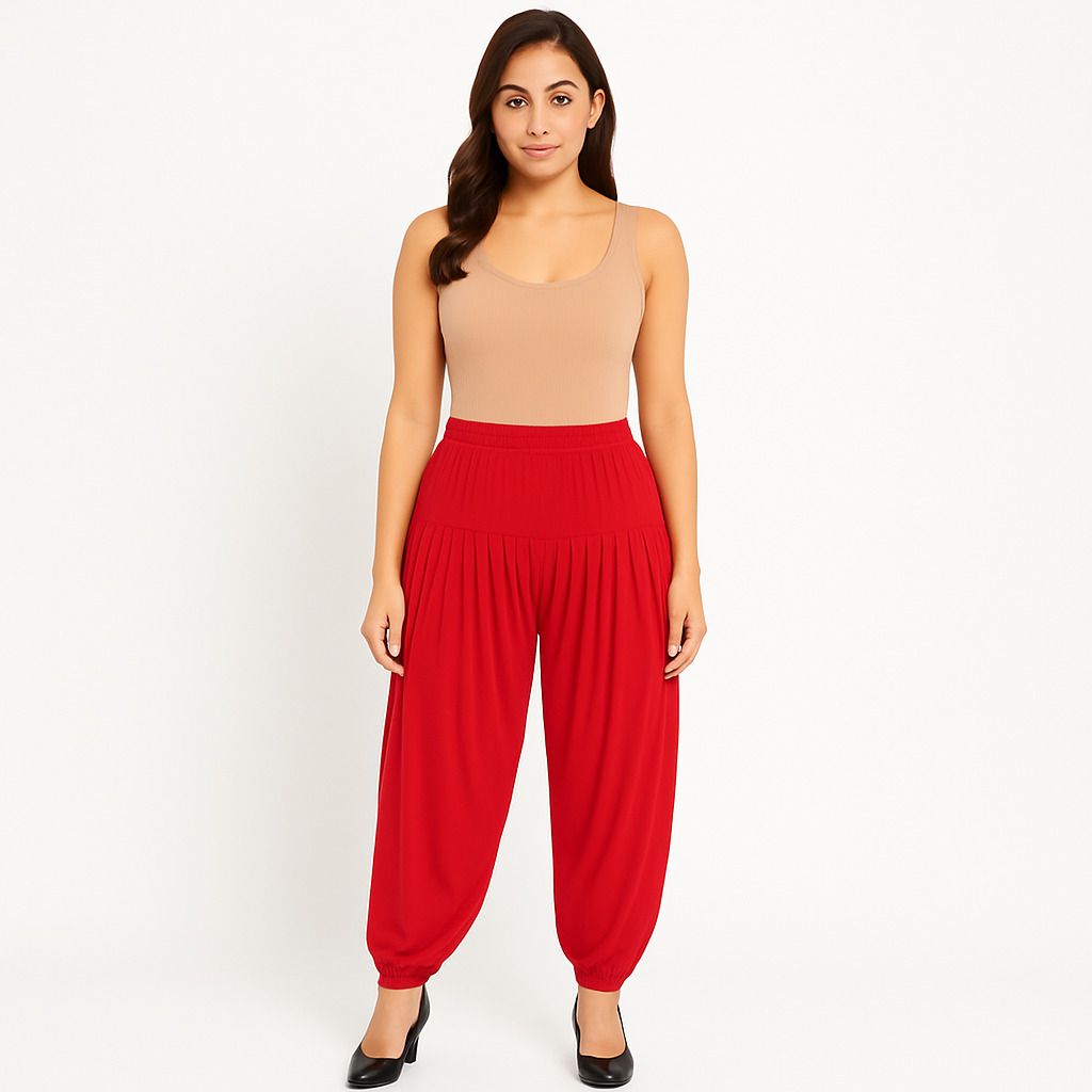 Solid Viscose Women Harem Pants