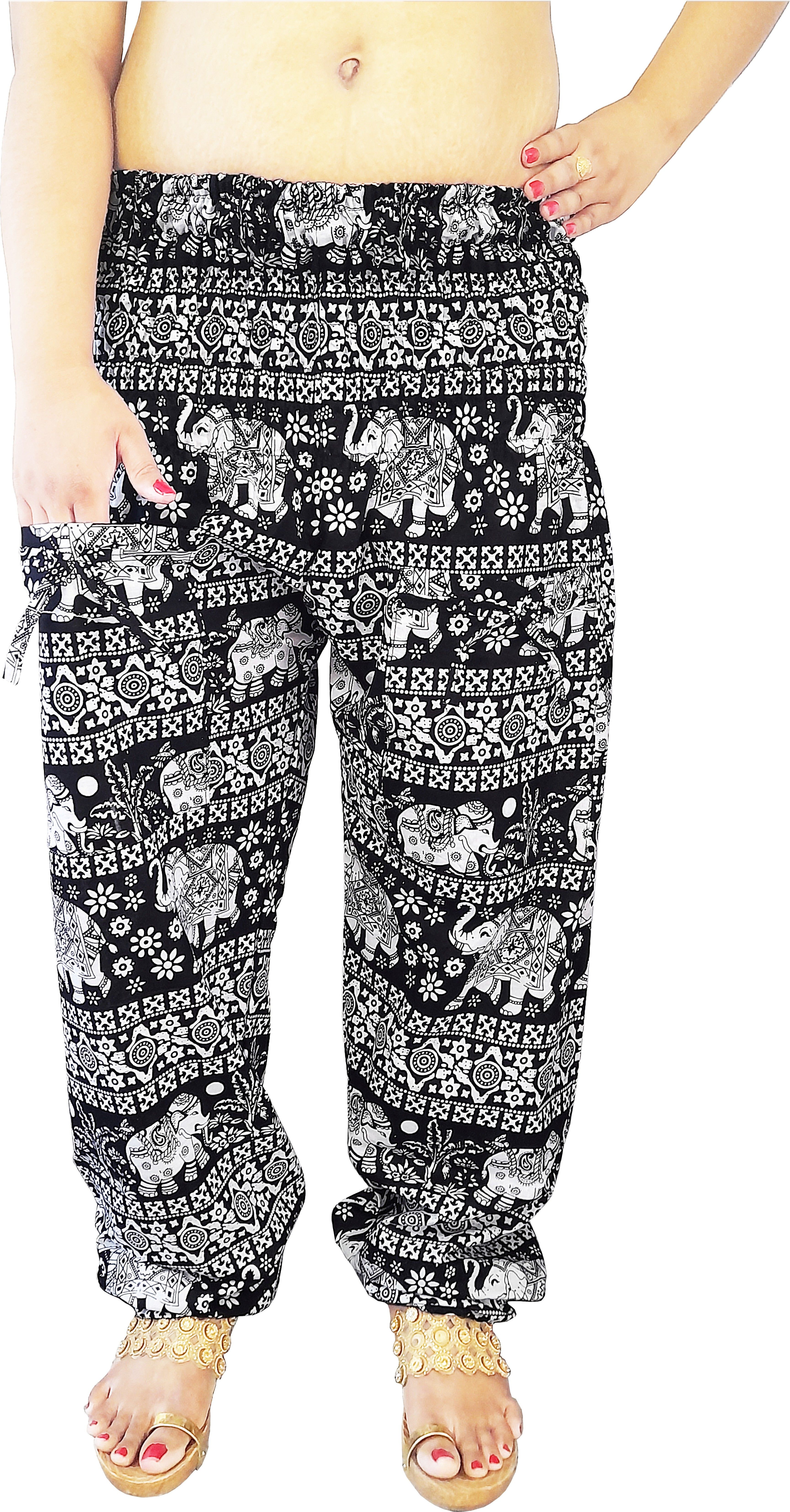 icare Printed Cotton Women Harem Pants-picture-25