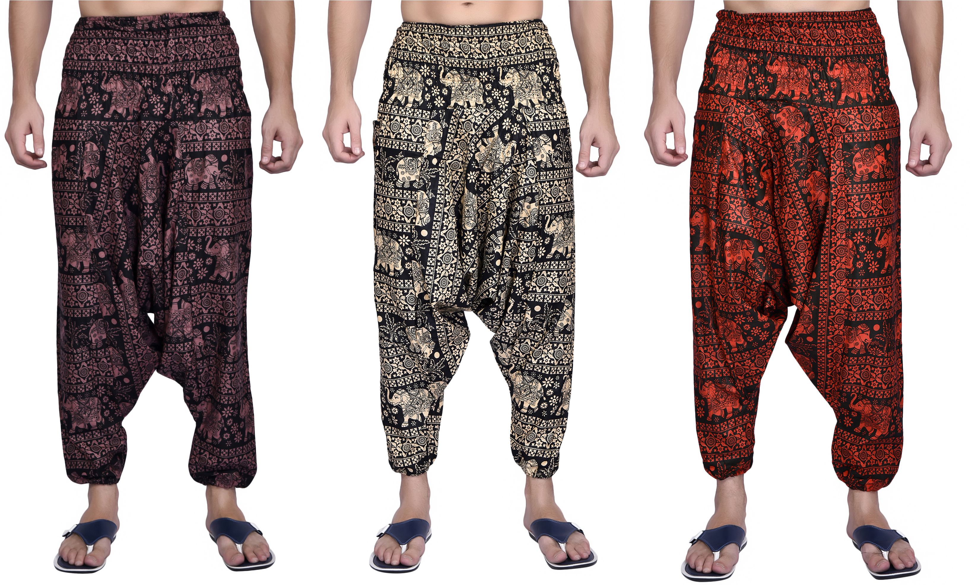 Printed Cotton Men Harem Pants-image-30