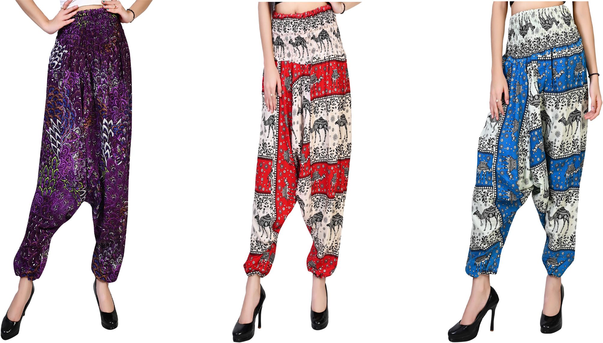 Printed Rayon Women Harem Pants-image-35