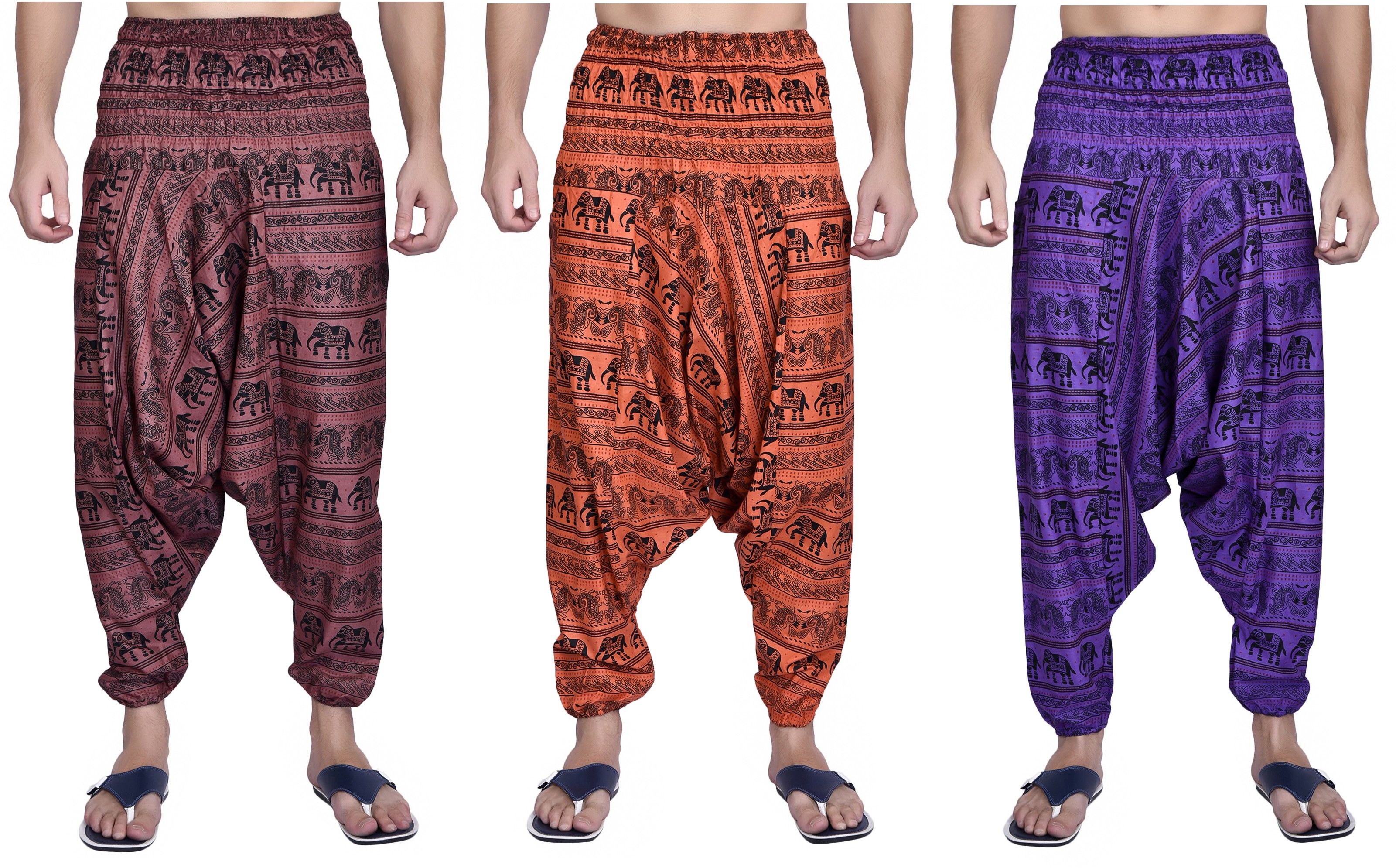 viku Printed Cotton Men Harem Pants-picture-13