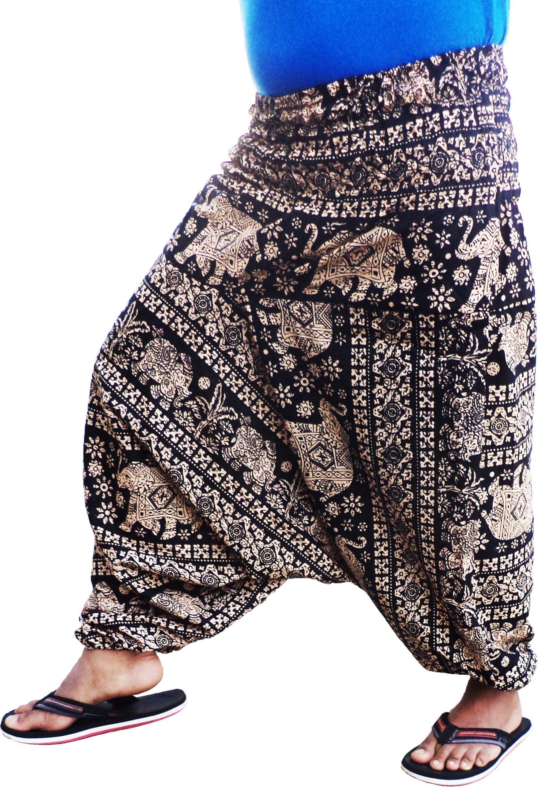 icare Printed Cotton Men Harem Pants-picture-33
