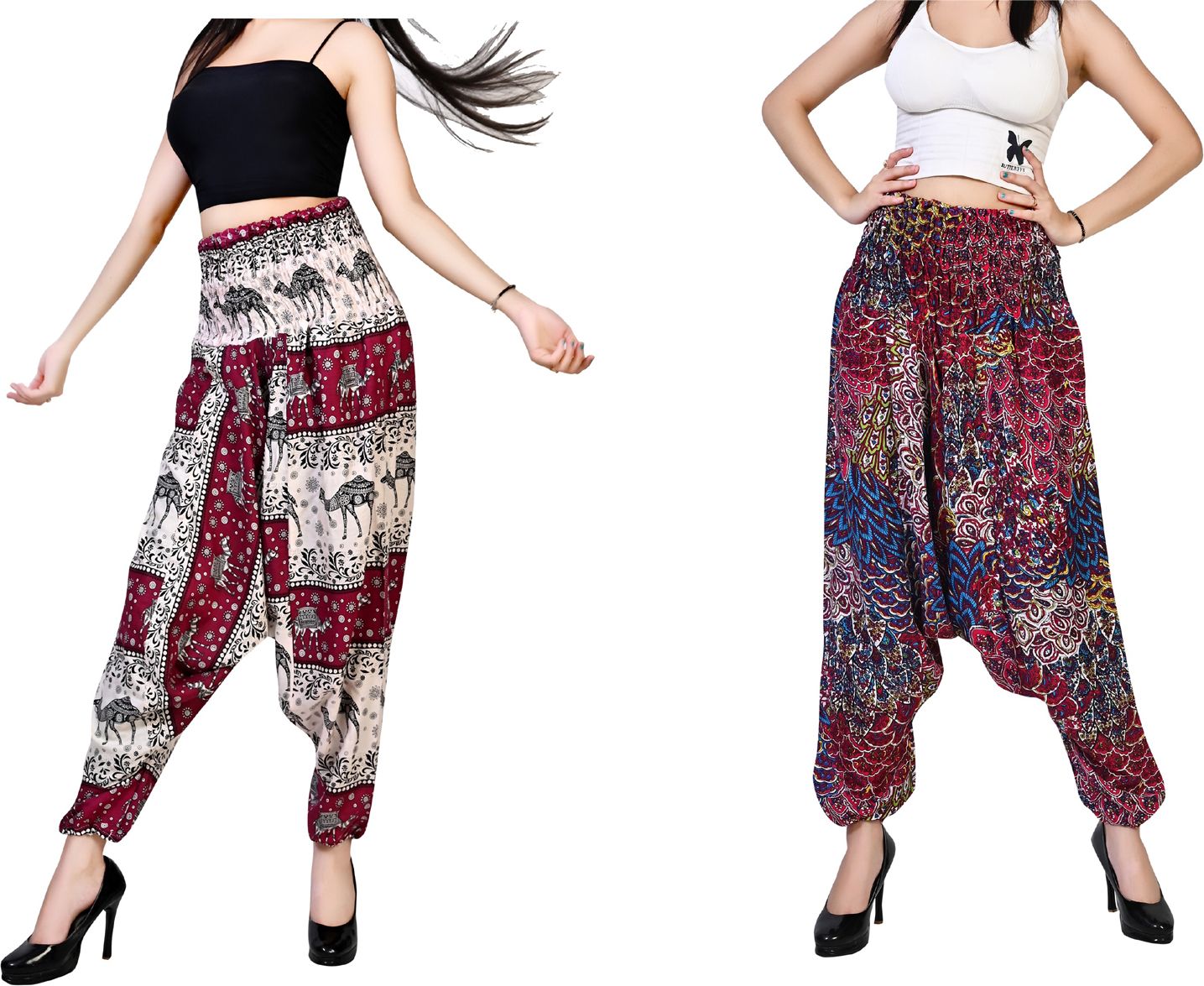 fusfus Printed Rayon Women Harem Pants-picture-10