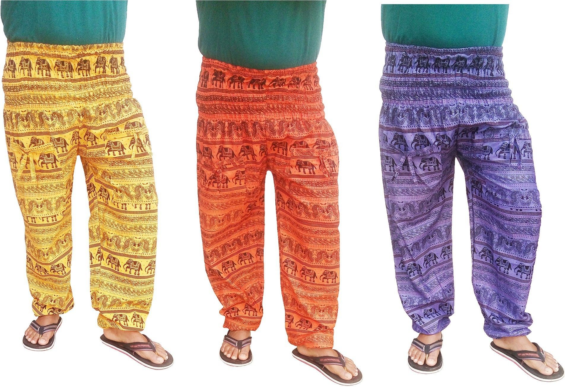 Printed Cotton Blend Men Harem Pants-image-37