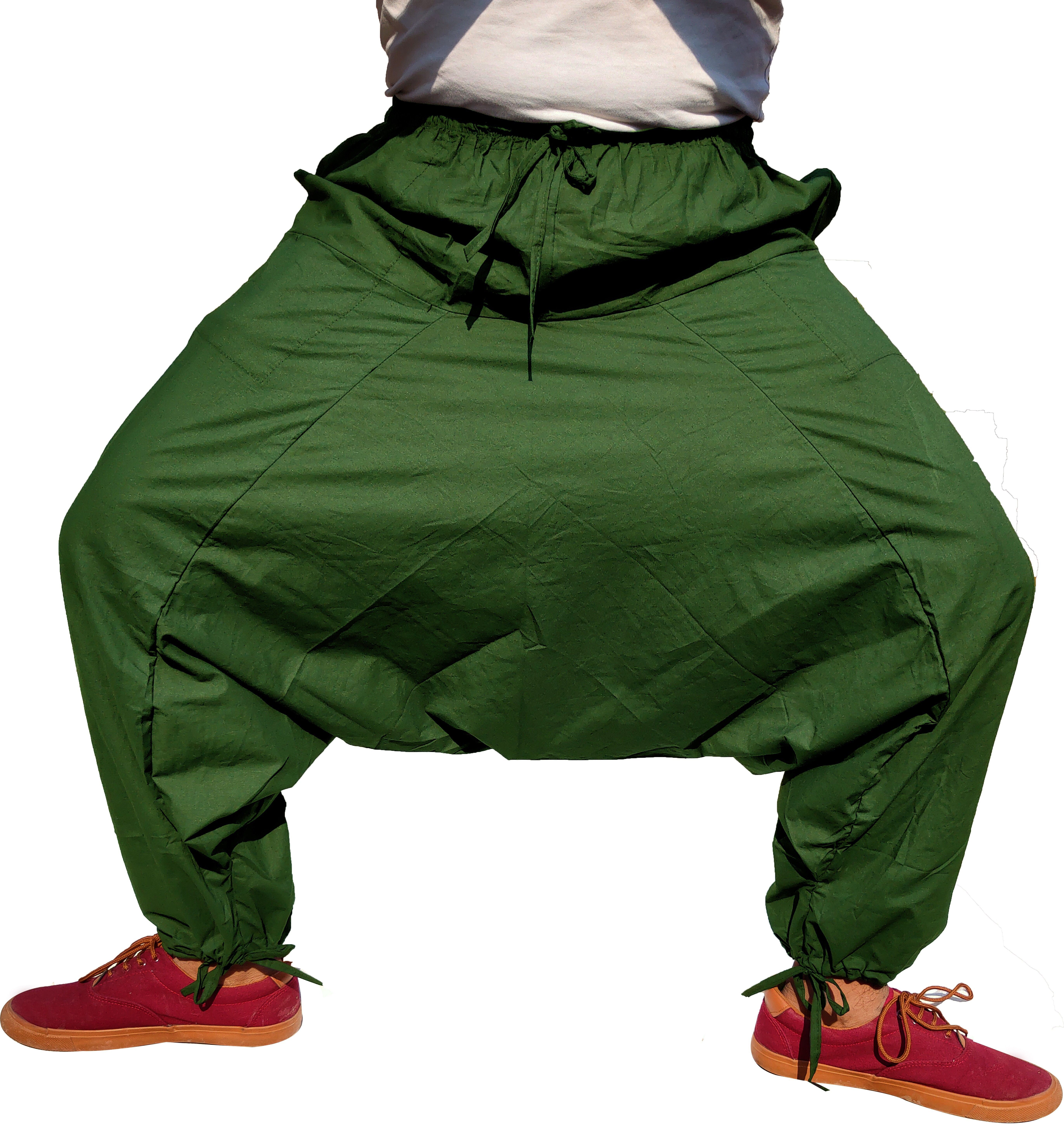 Solid Cotton Men Harem Pants-image-44