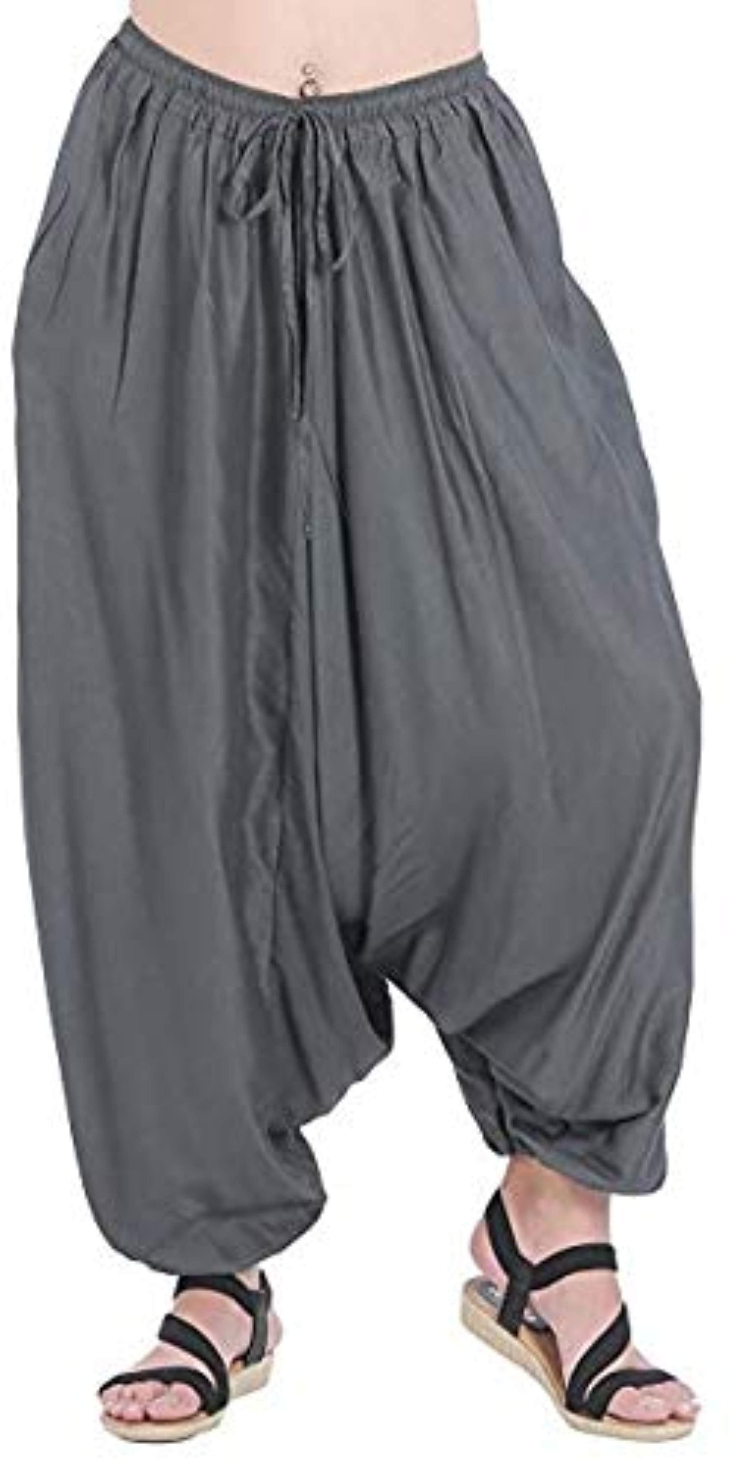 whitewhale Solid Rayon Women Harem Pants-picture-0