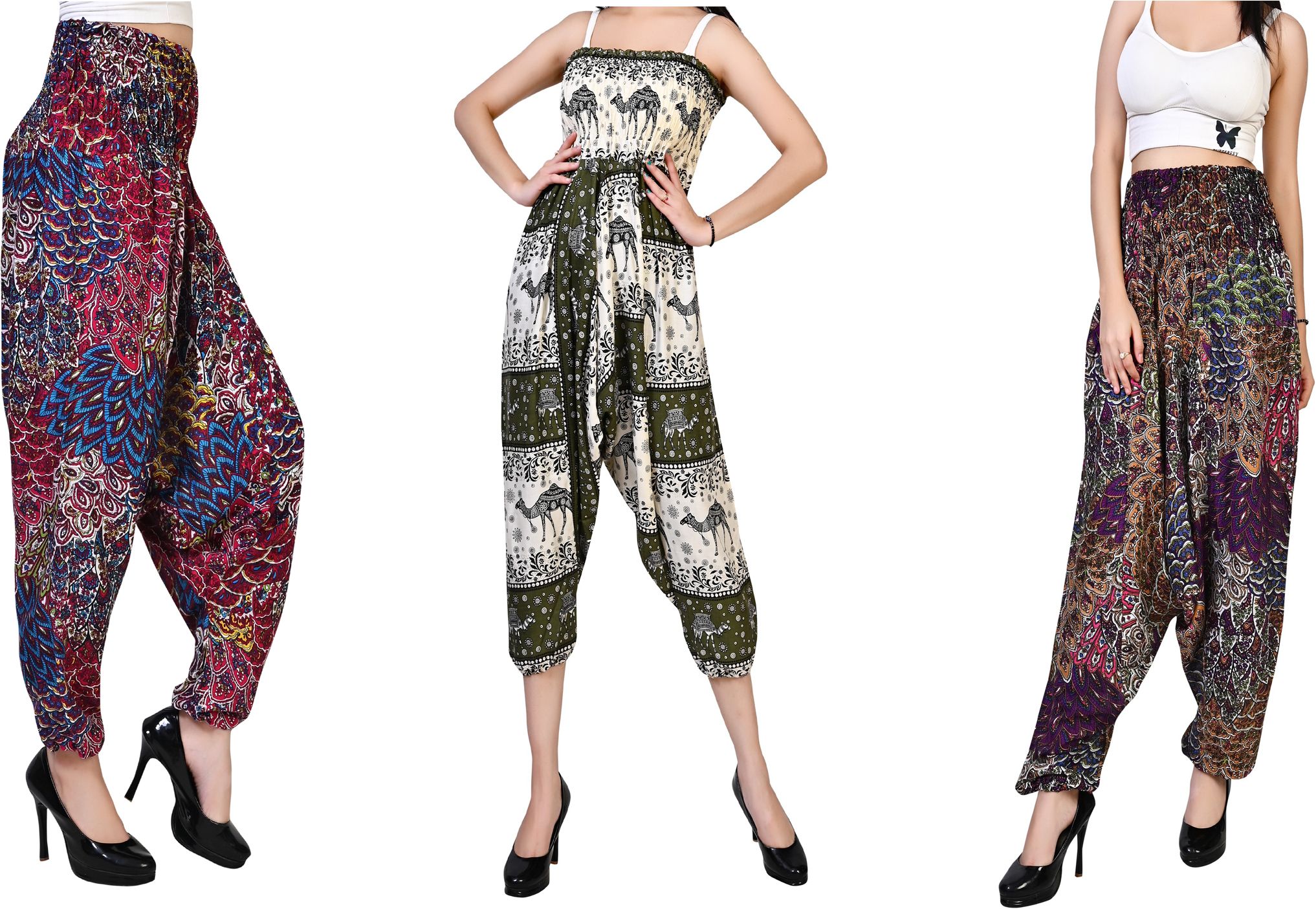fusfus Printed Rayon, Cotton Women Harem Pants-picture-15
