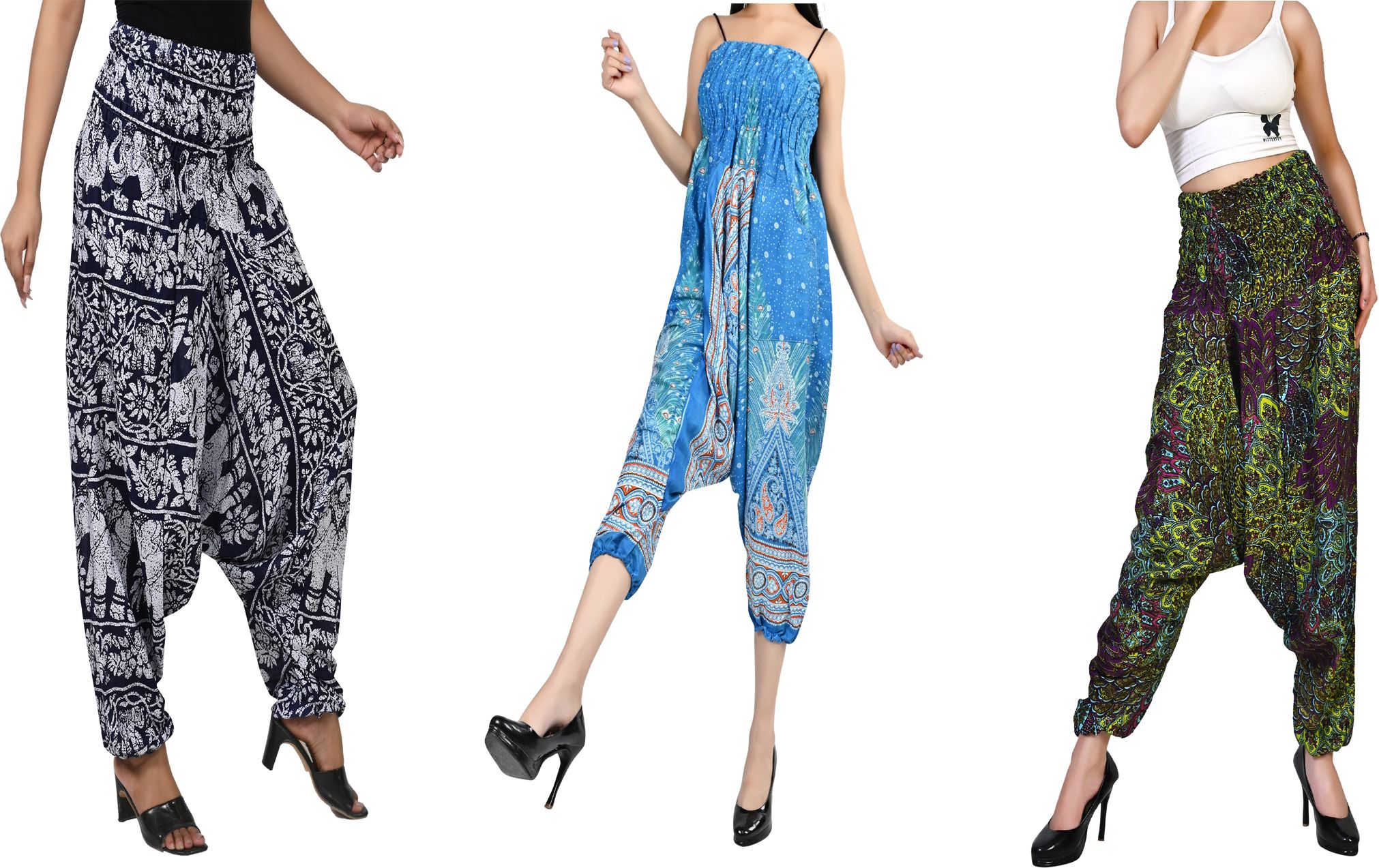 fusfus Printed Rayon, Cotton Women Harem Pants-picture-10
