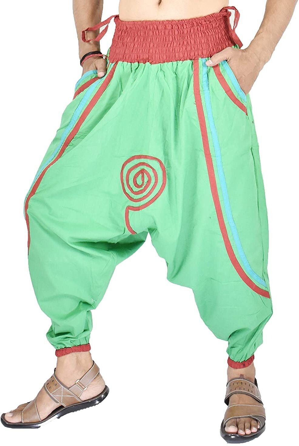 Striped Cotton Men Harem Pants