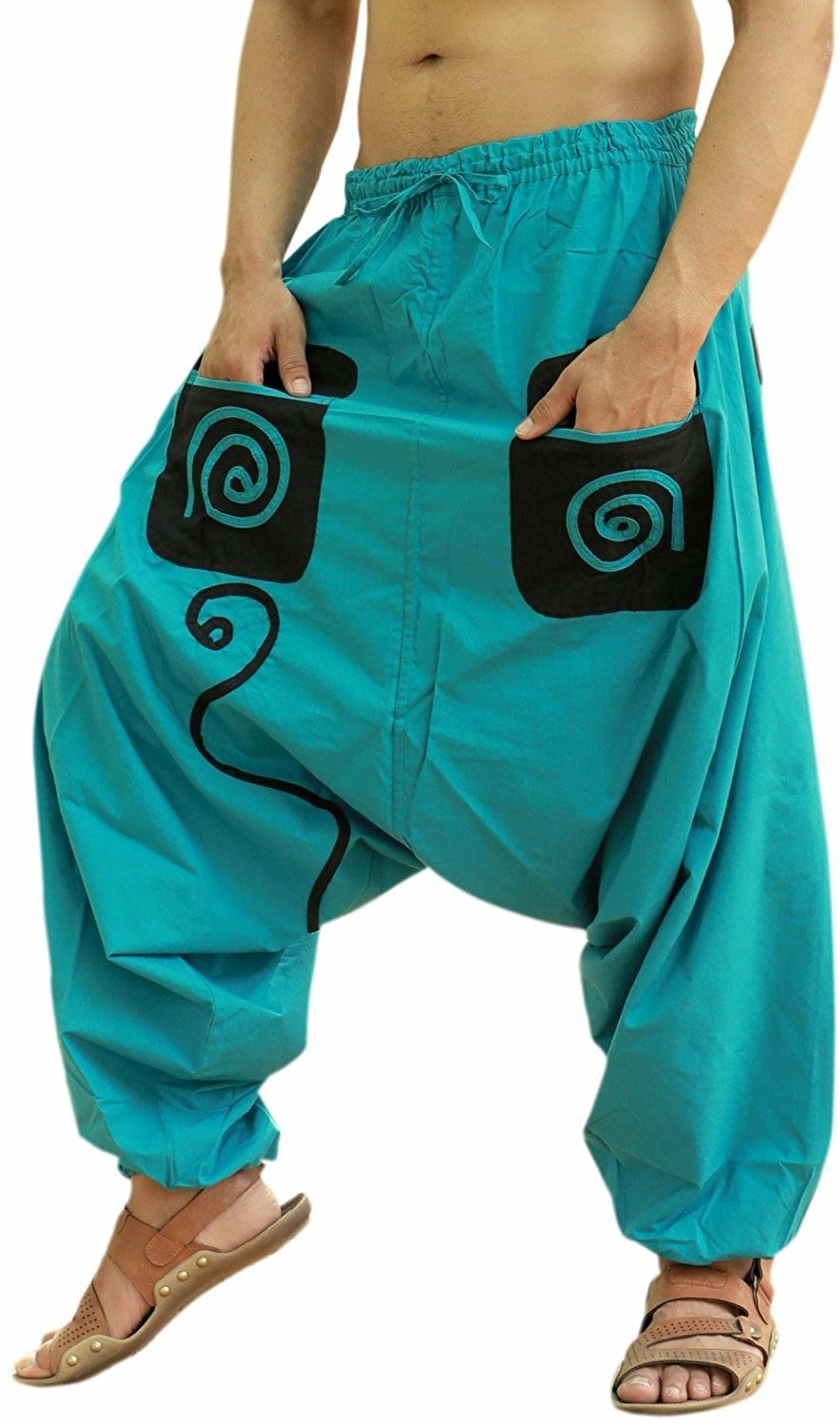 whitewhale Solid Cotton Men Harem Pants-picture-10