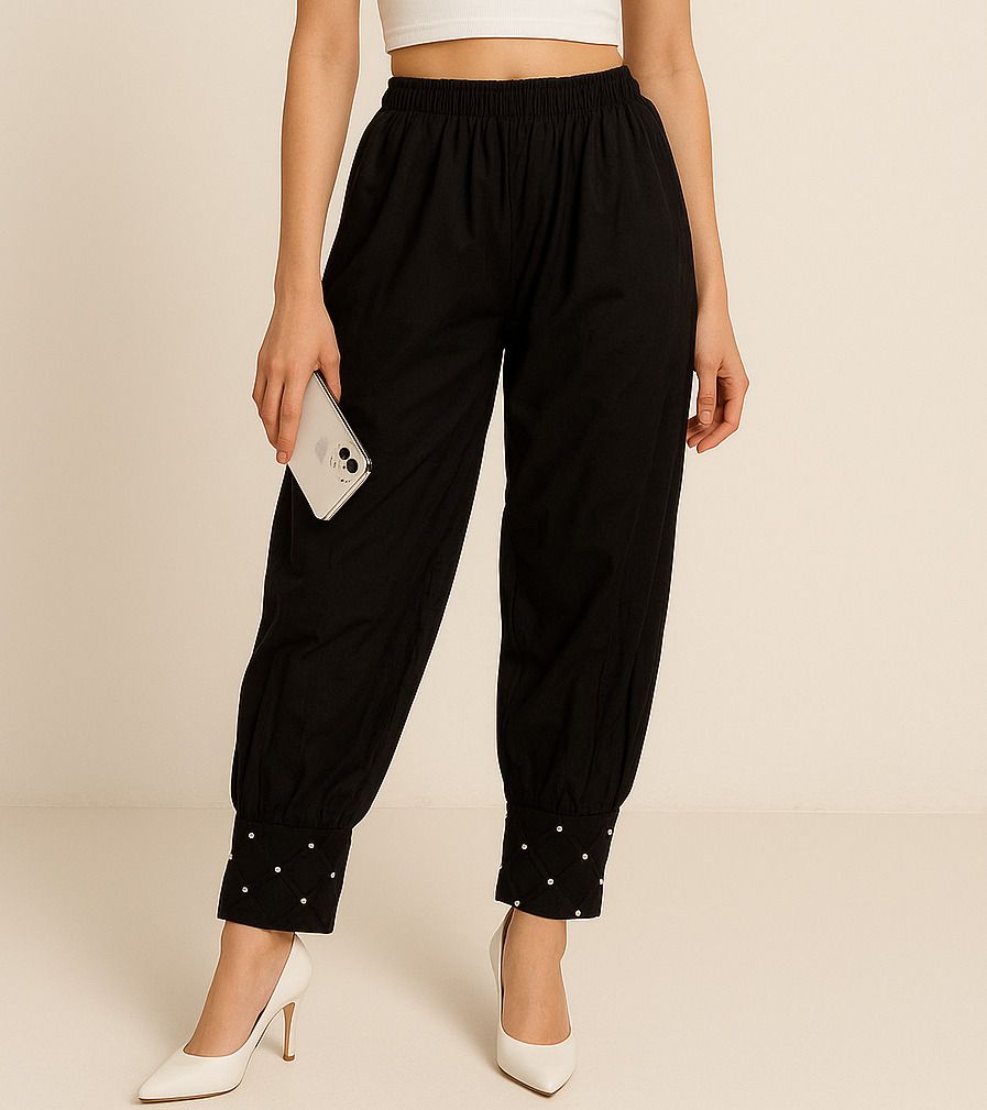 tnq Solid Cotton Women Harem Pants-picture-15