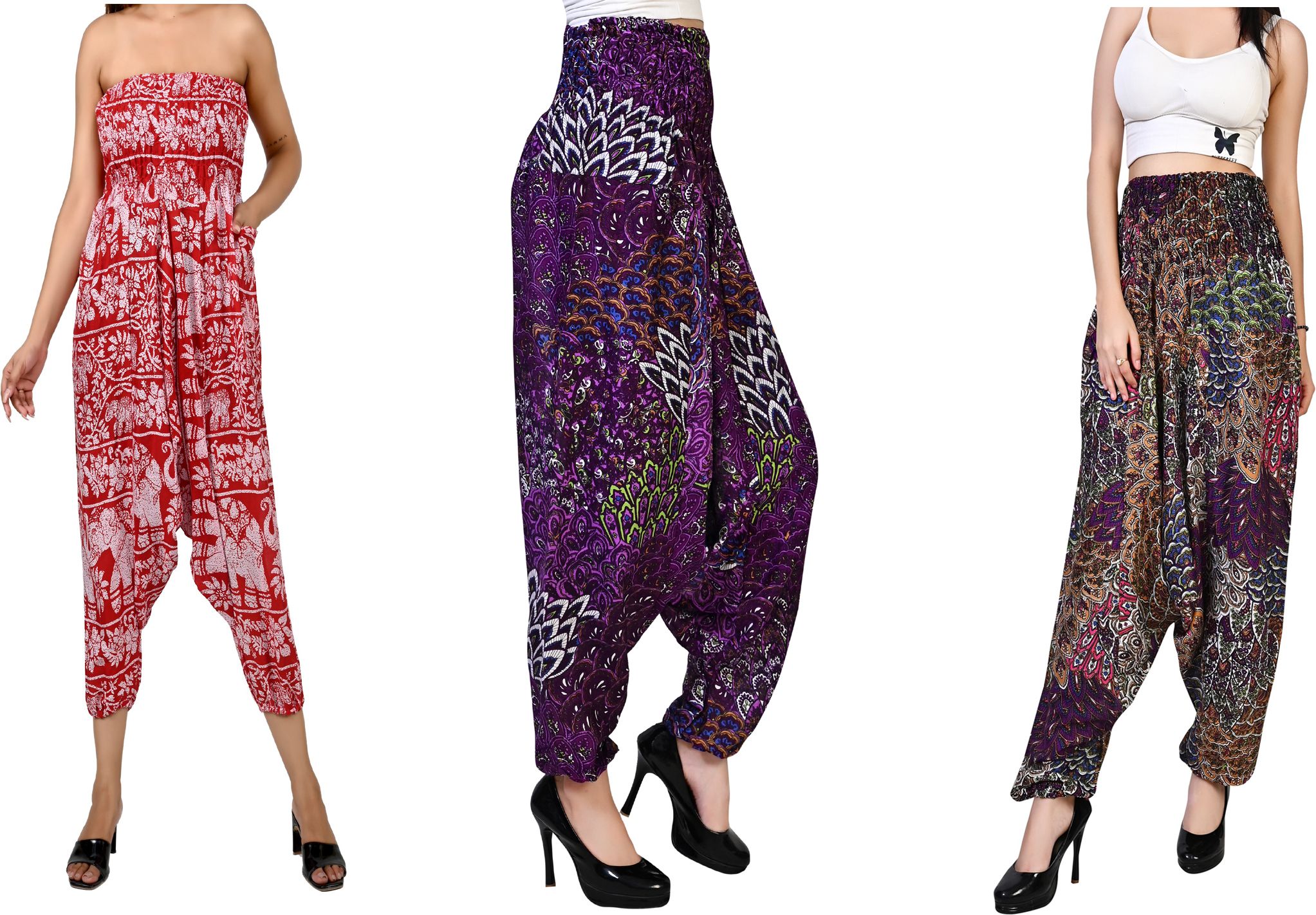 fusfus Printed Rayon, Cotton Women Harem Pants-picture-34