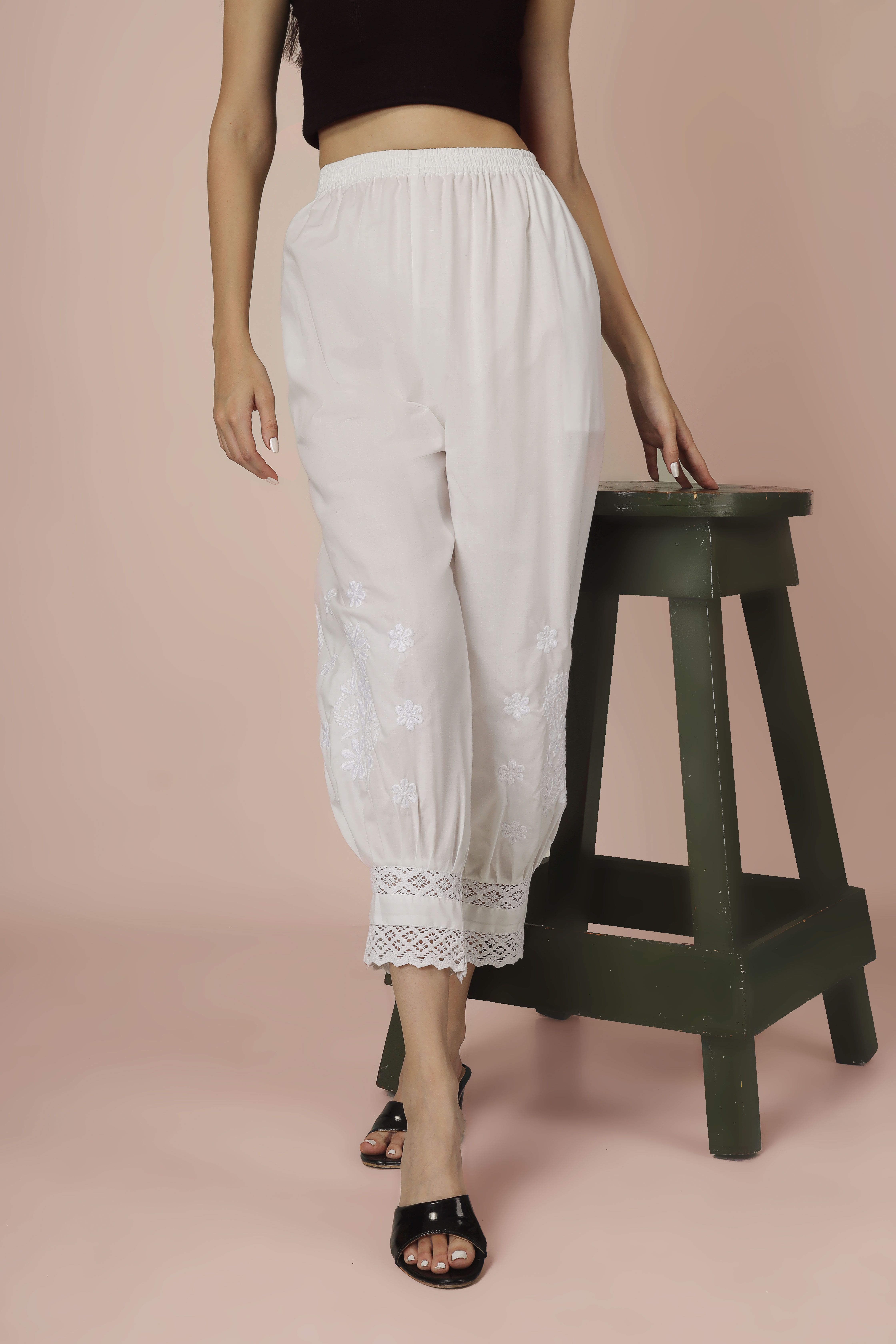Embroidered Cotton Women Harem Pants-image-47