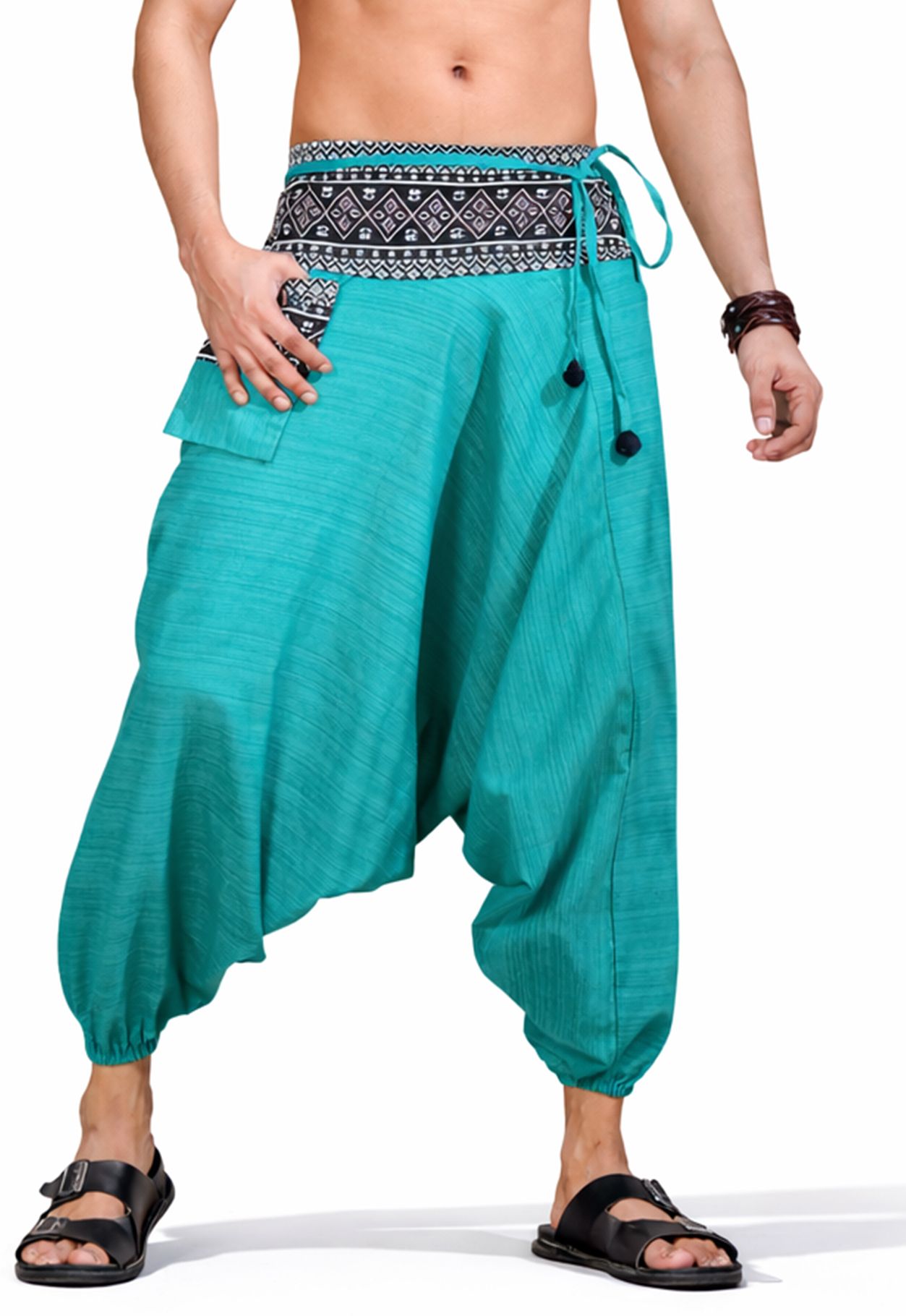 stand out Printed Cotton Men Harem Pants-picture-33