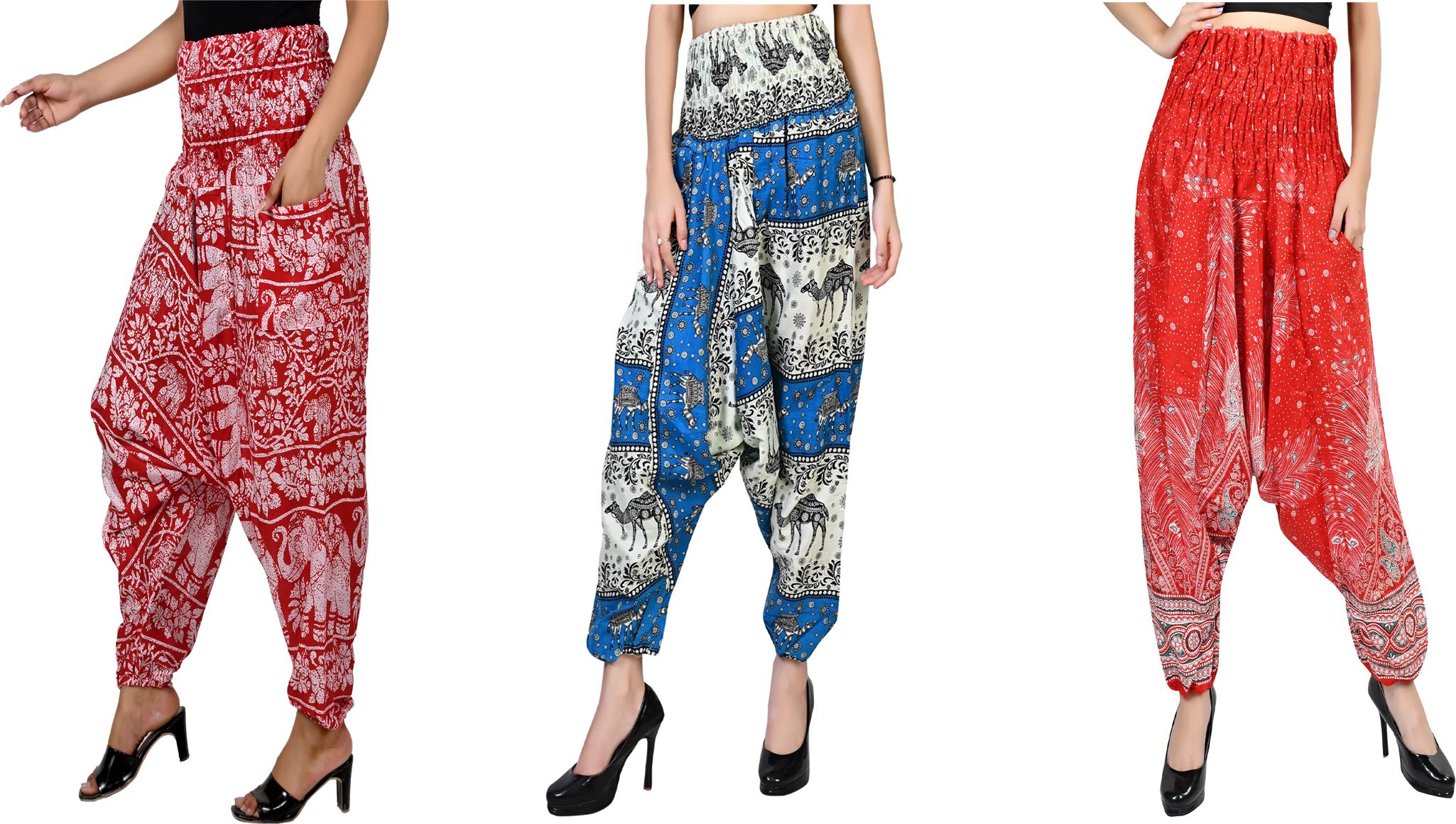 Printed Rayon Women Harem Pants-image-36